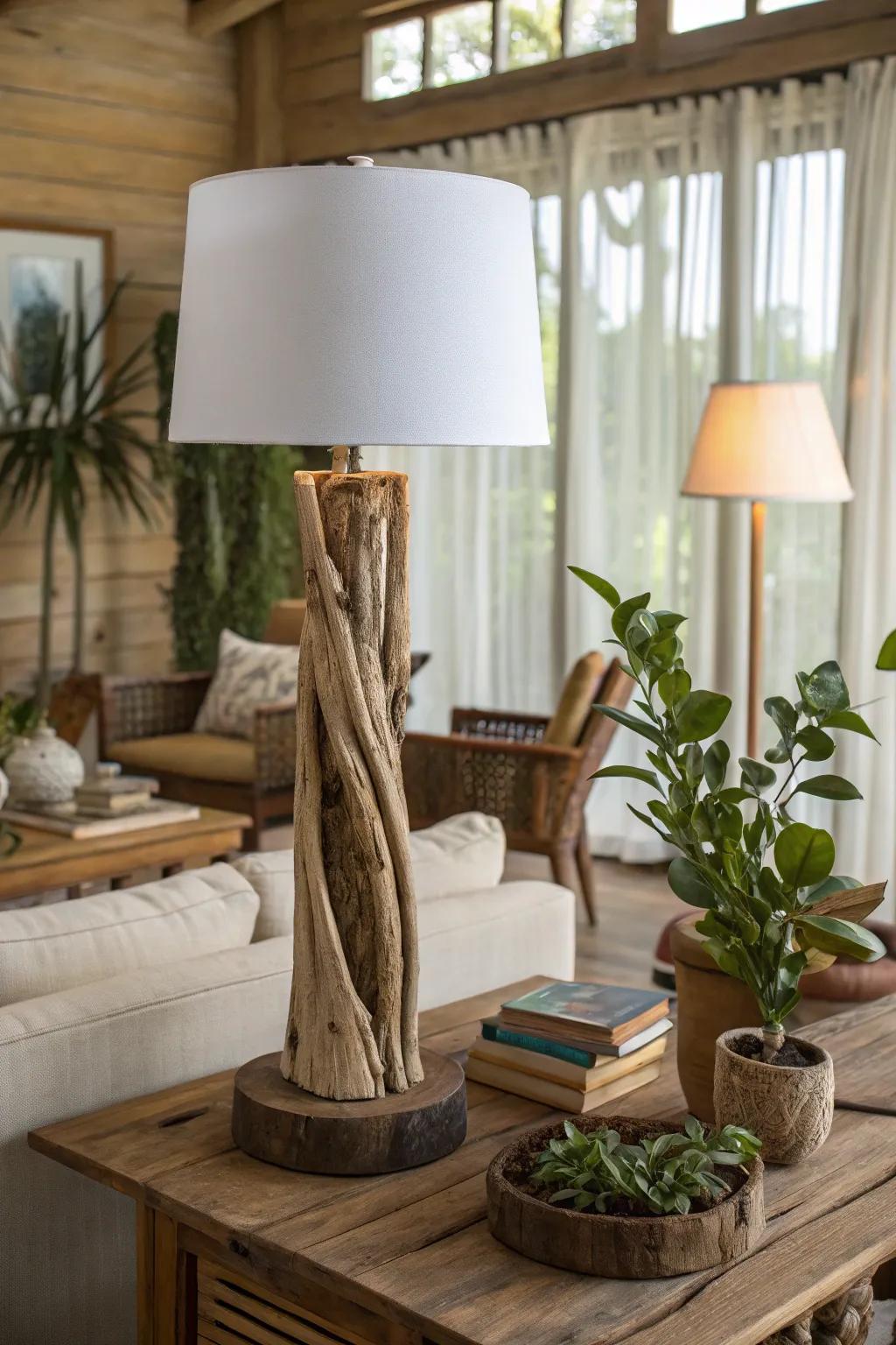 Connect with nature with a coastwood lamp.