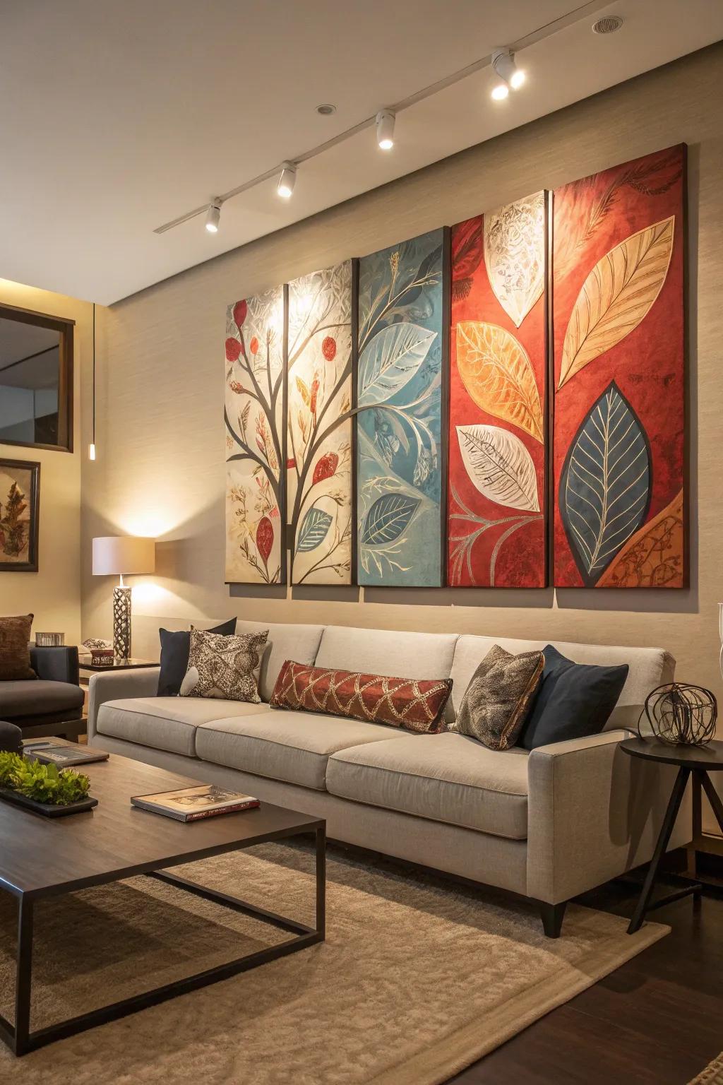 Canvas art serves as a striking point of convergence.