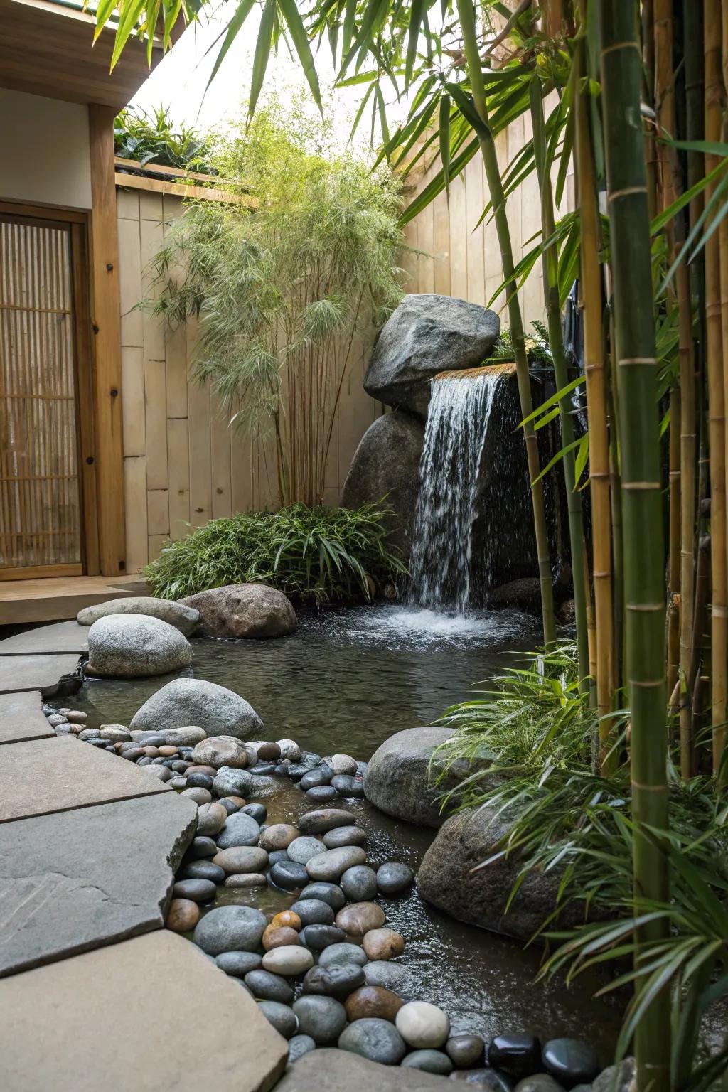 Infuse calm with a Zen water garden.