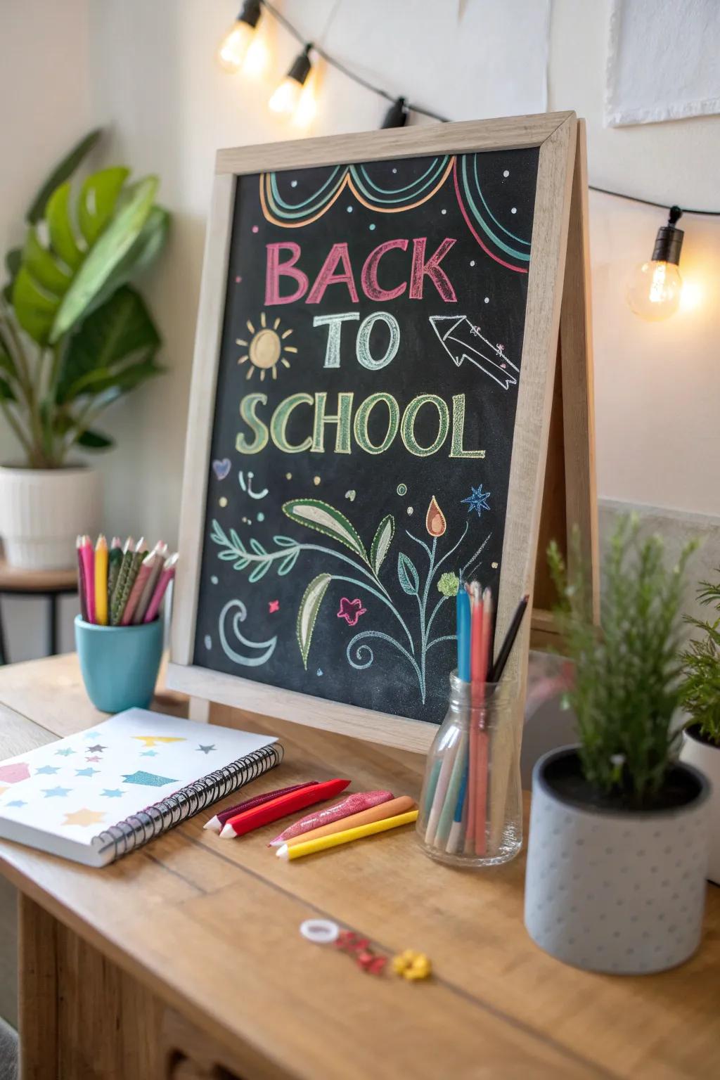 Transform your slate board into an inspiring creation that fosters creativity and enthusiasm.