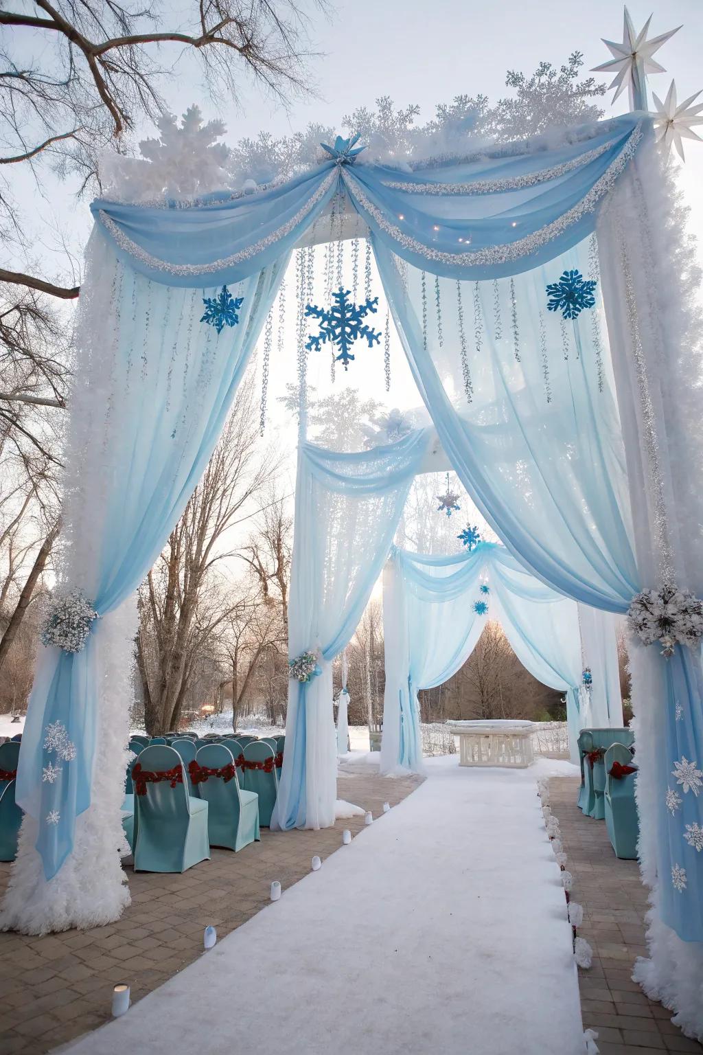 An ice fortress theme transforms your occasion into a winter storybook.
