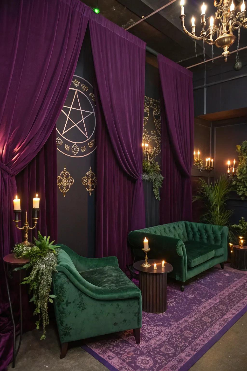 Shadowy and affective shades dictate the cadence for an enchanted, craft-inspired area.