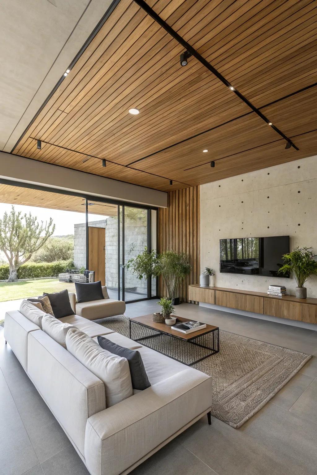 Elegant wood panels for an up-to-date aesthetic.