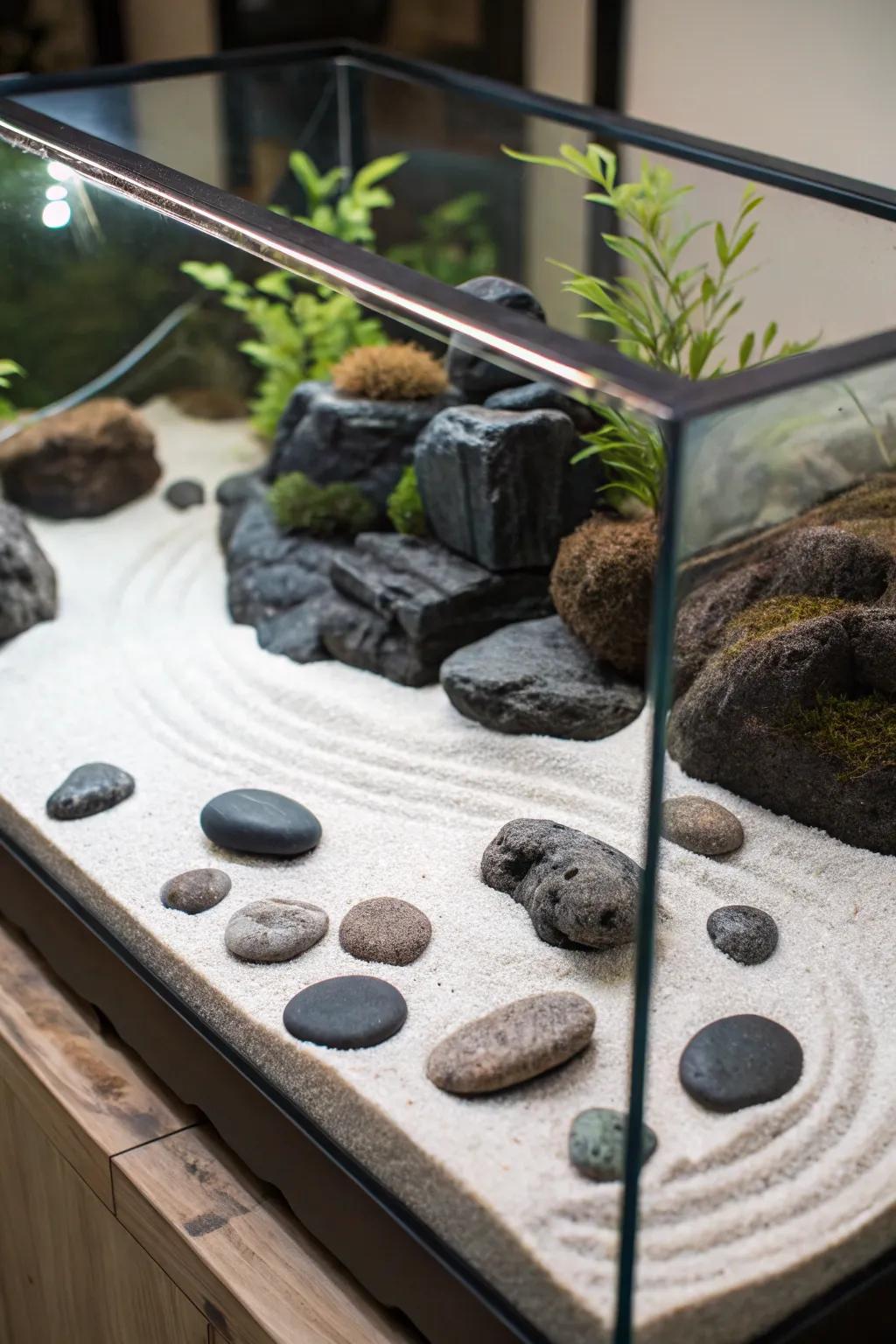 Natural elements ground this tank.