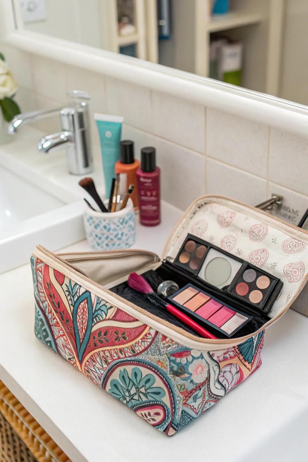 Cosmetic bags that unite style and practicality.