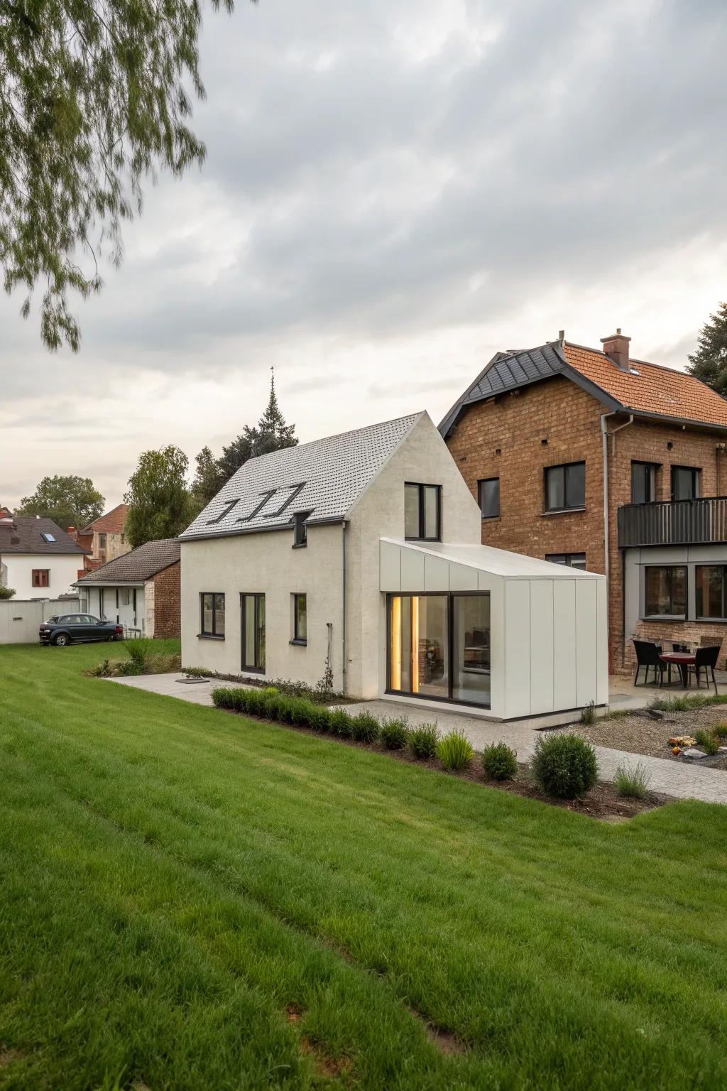 A cutting-edge automated constructed house showcasing innovation in construction.