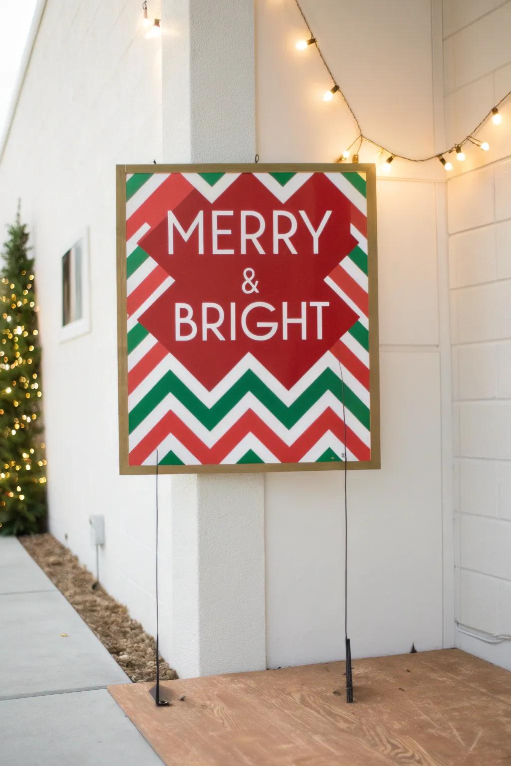Convey modern flair with geometric-patterned festive markers.