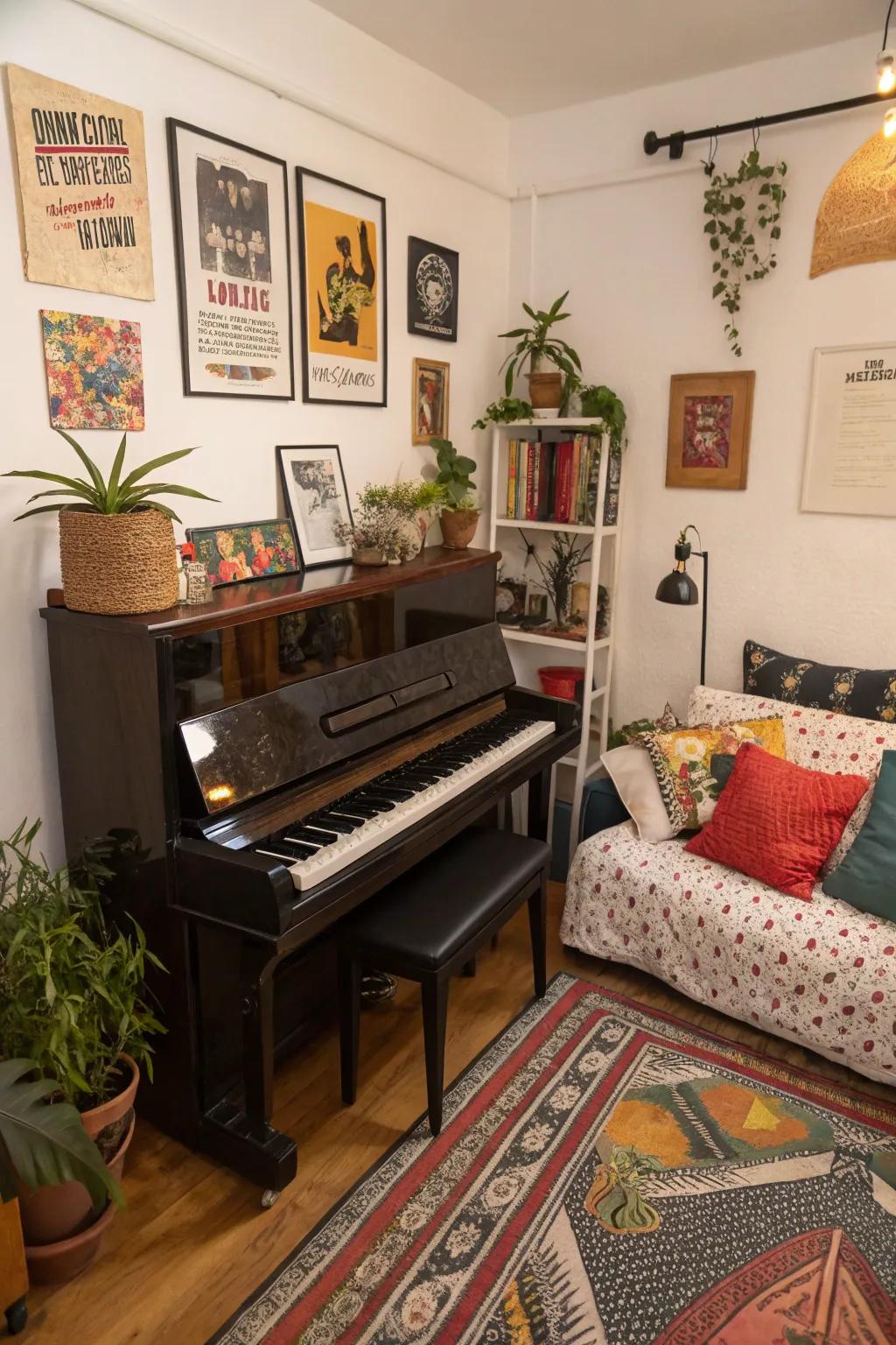 Diverse accents personalize the space.