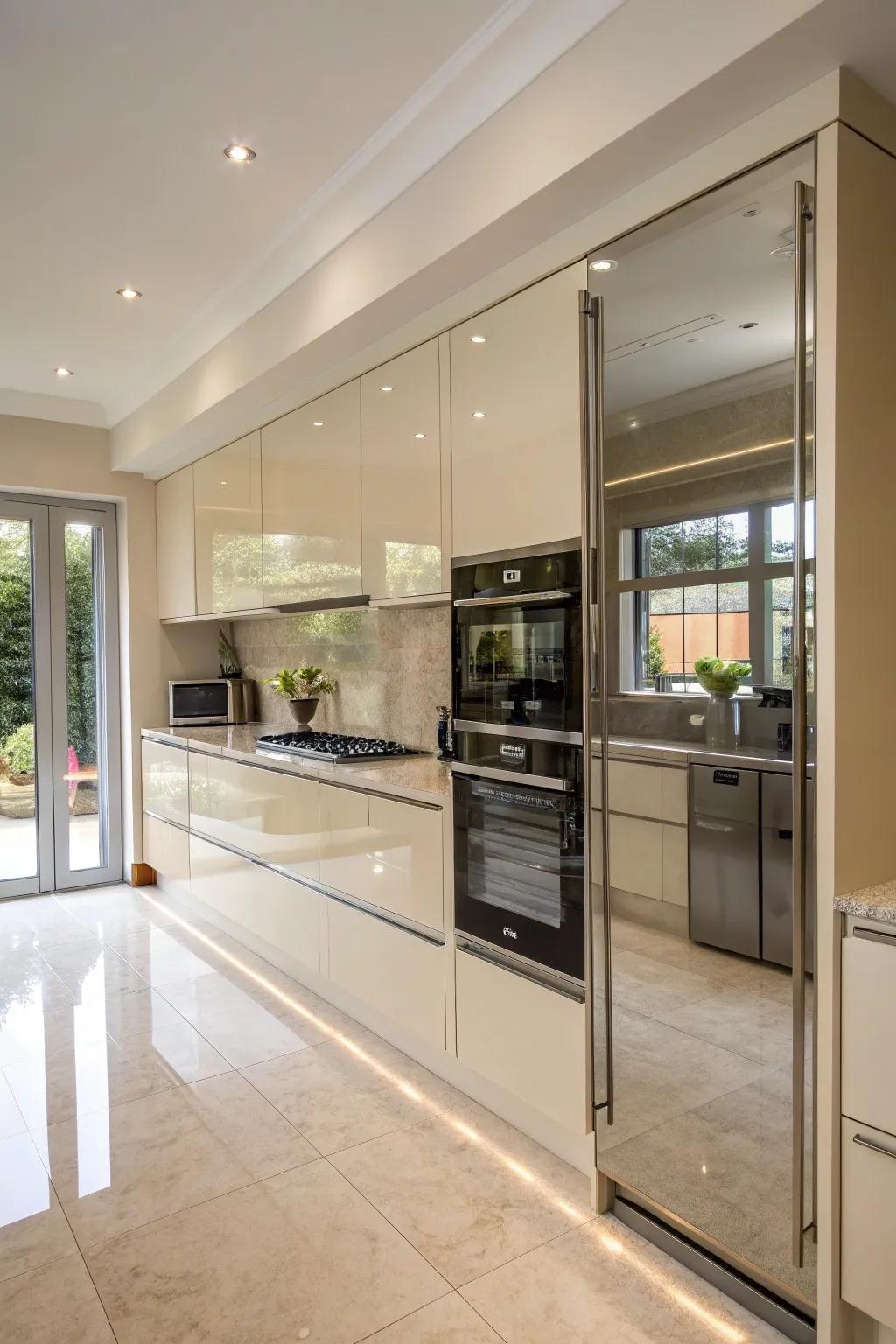 Reflective exteriors amplify light and space.