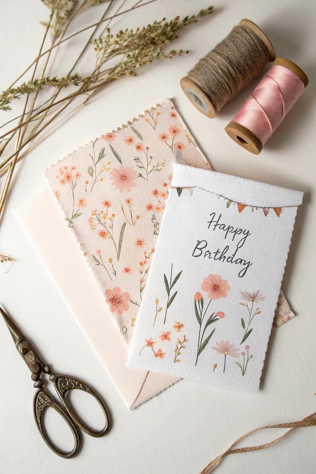 Inject a personalized impression into your salutations using fabric swatch panache.