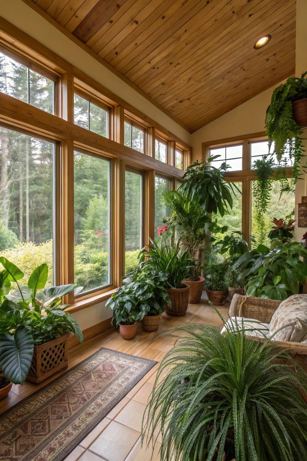 Indoor flora impart vitality and freshness to your living expanse.
