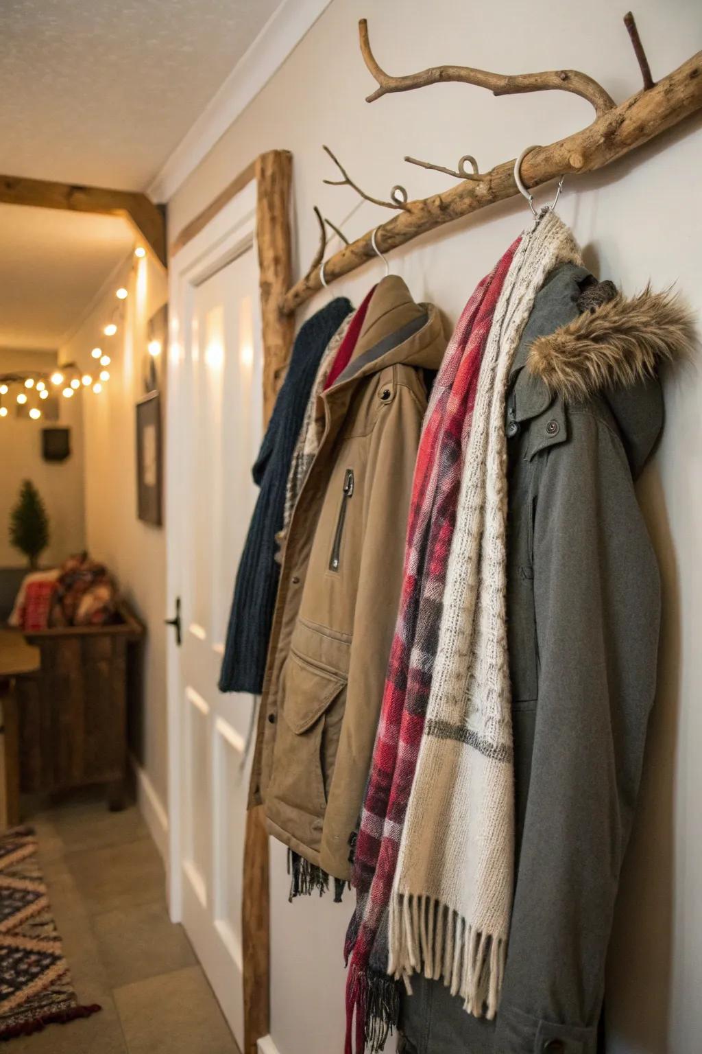 Arrange in style with timber garment hangers.