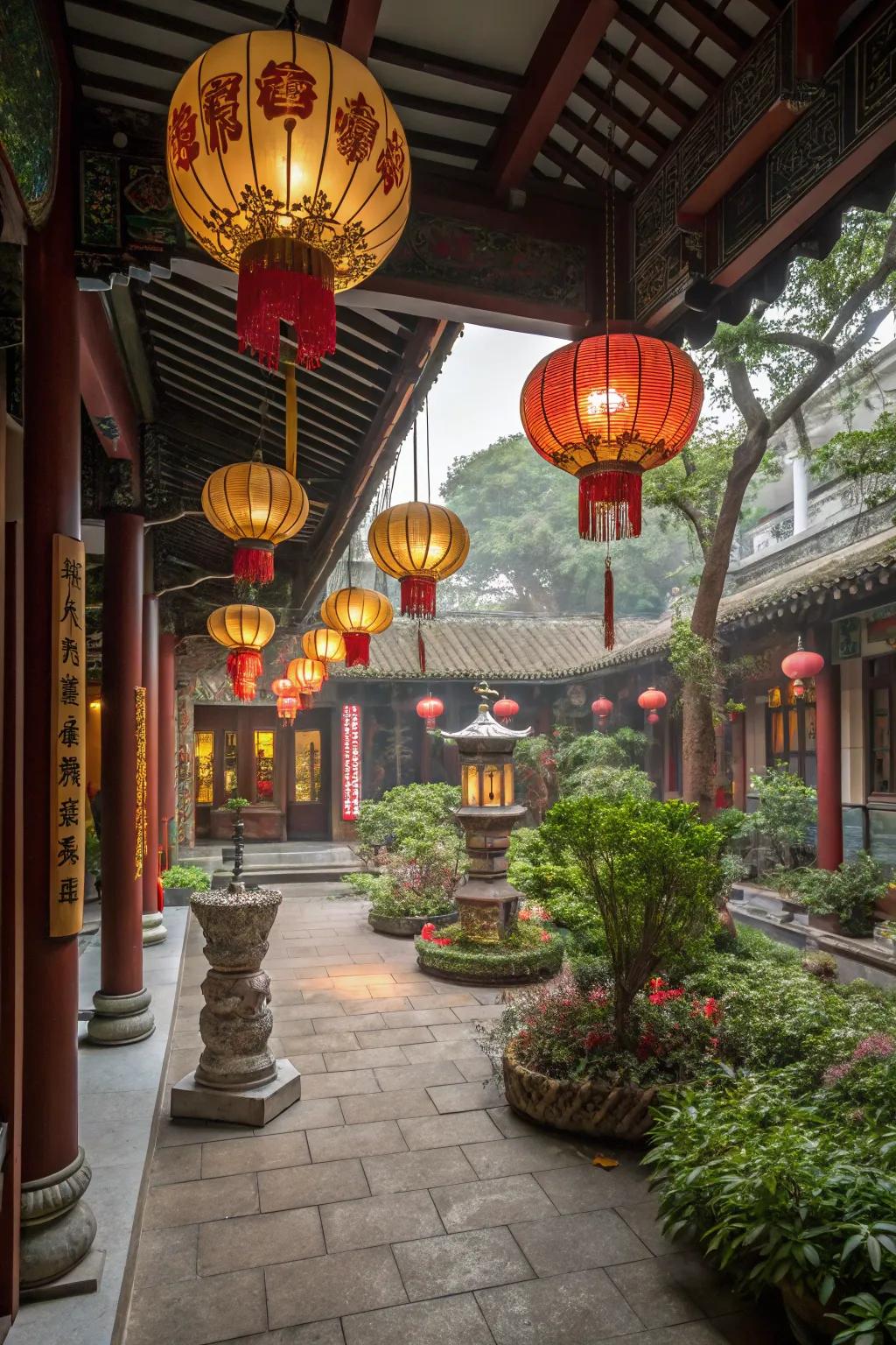 Imbue your courtyard with cultural components for a personal touch.