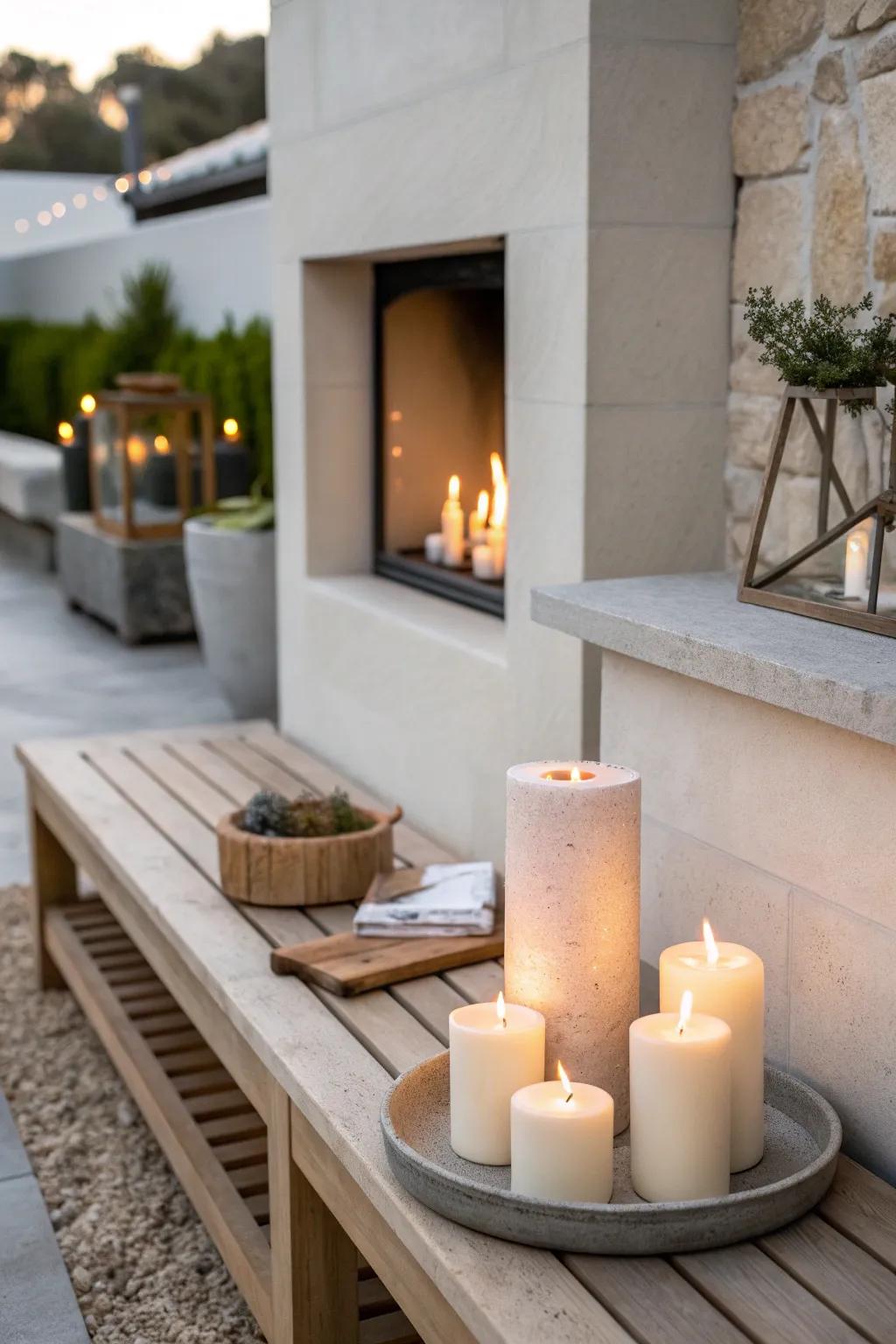 Fashion an outdoor oasis showcasing weather-resistant lamps appropriate for a comfortable twilight.