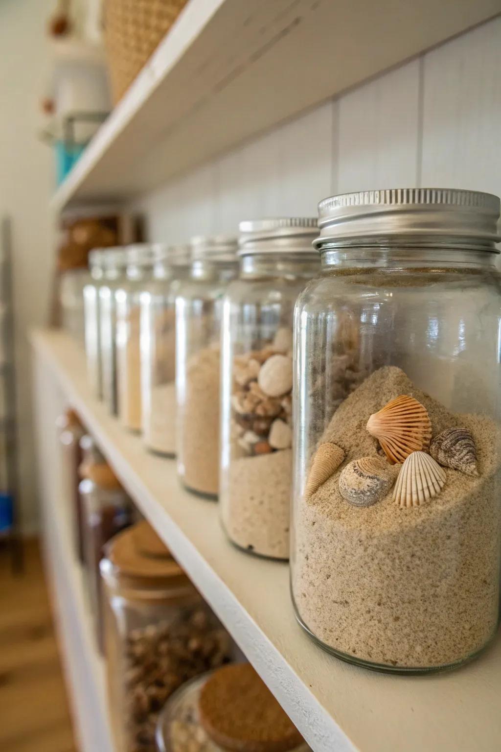 Sand vessels capture the essence of Hawaiian beaches in your decor.