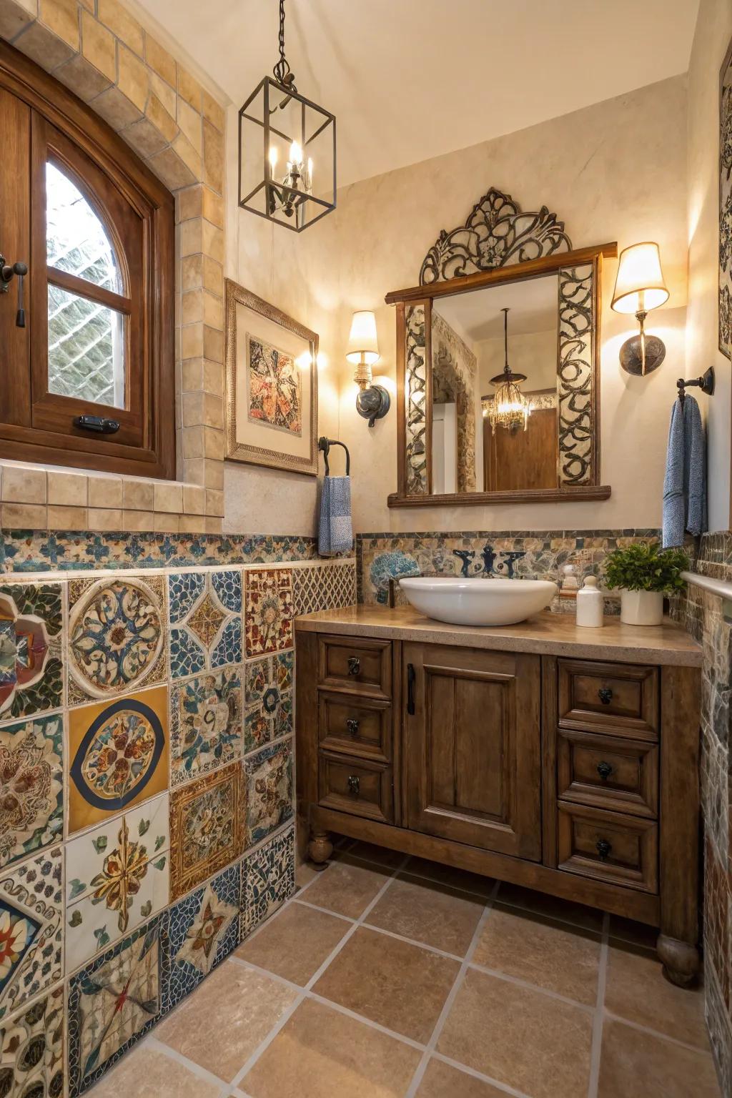 Artisan elements adding character and charm to the space.