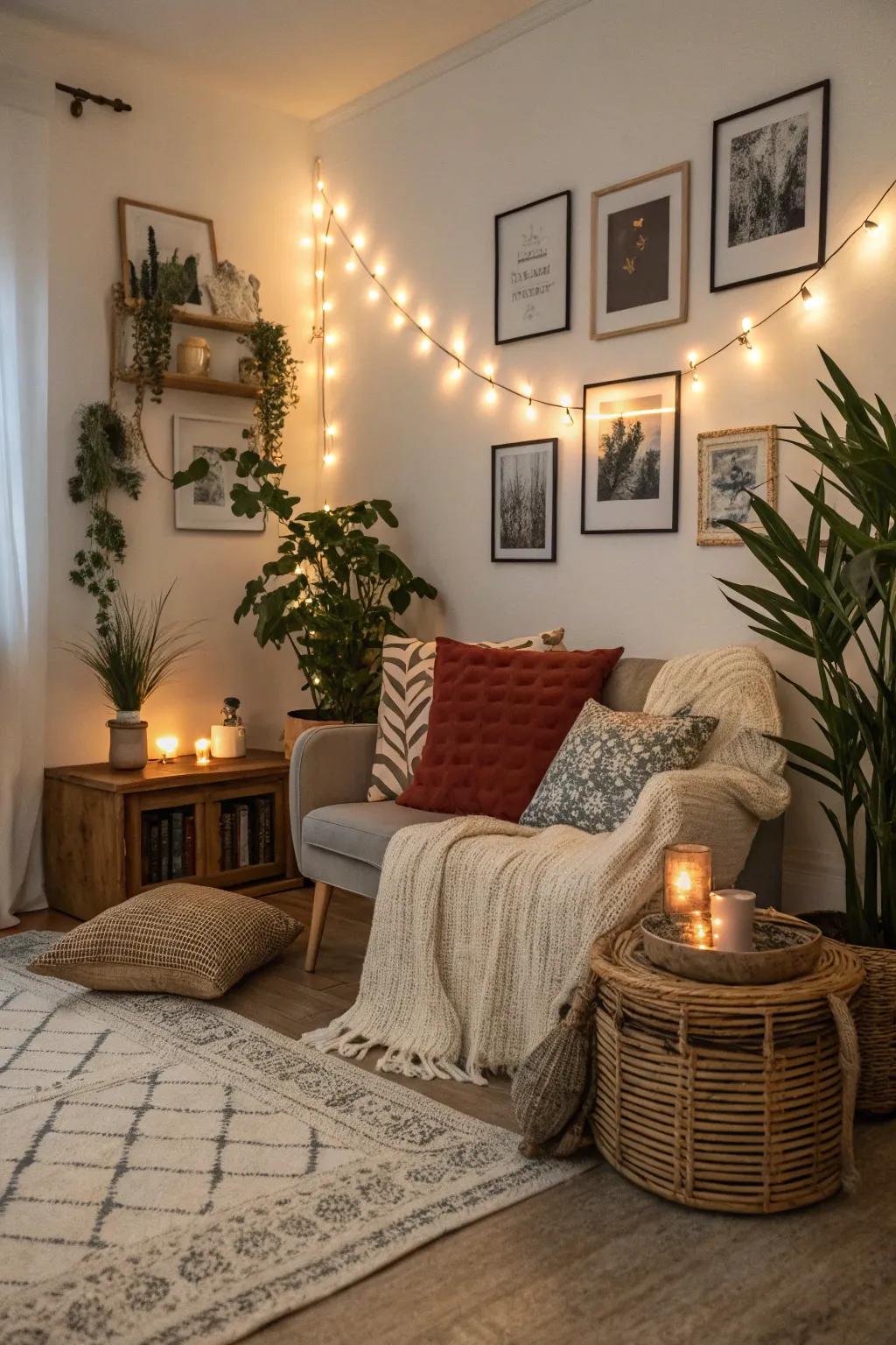 Subtle personal touches render a space toasty and inviting.