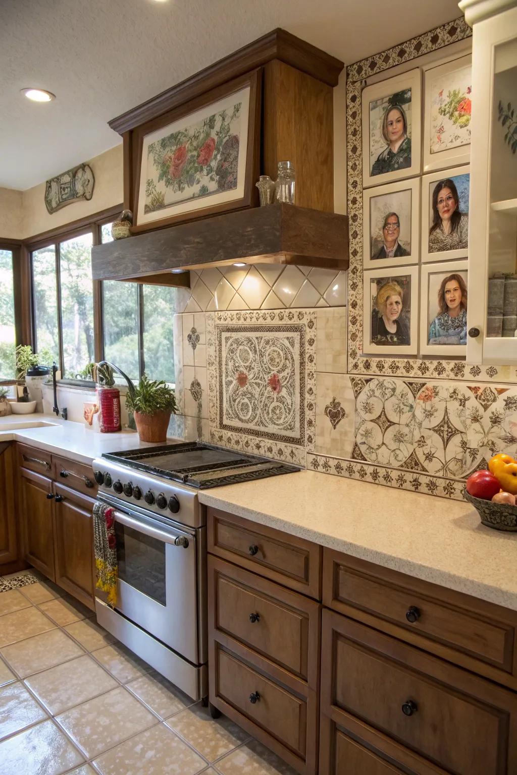 Individualized tiles add a distinctive, personal touch.