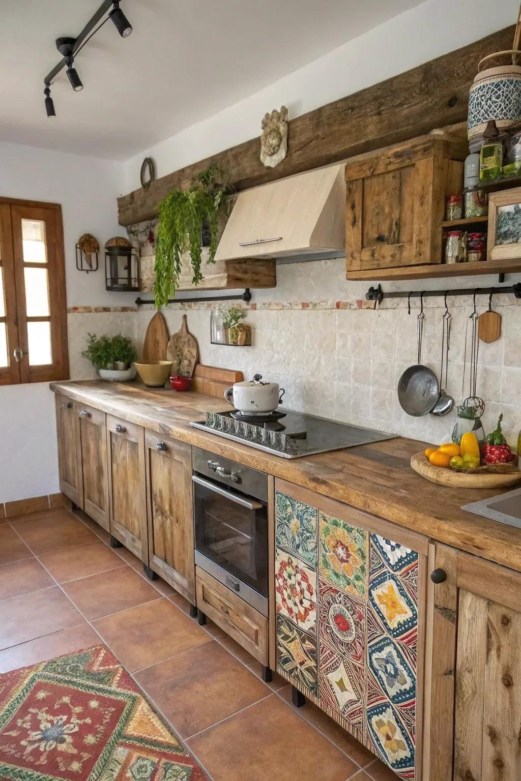 Reclaimed resource trims offer sustainability and unique character.