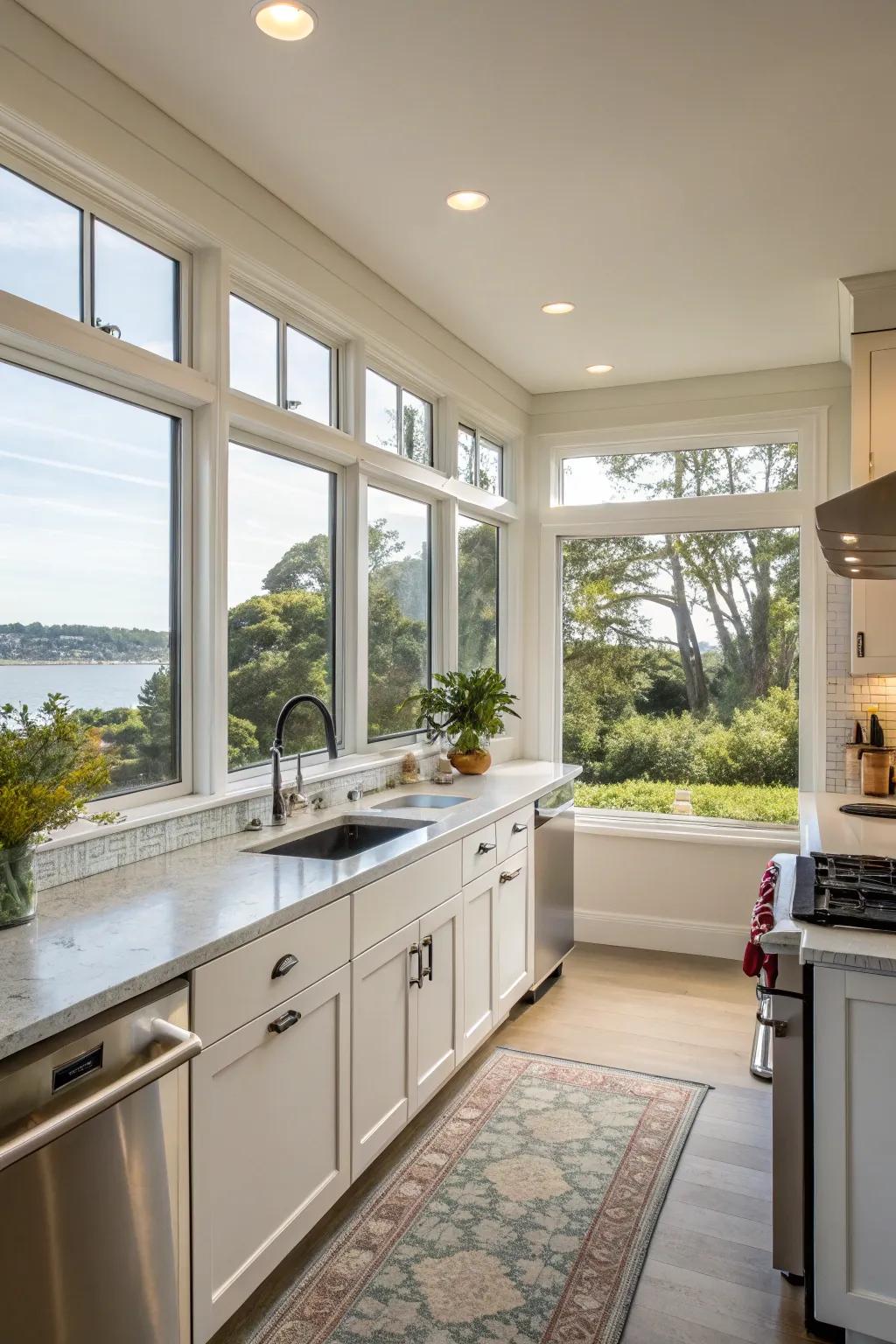 Interior windows can free up your kitchen and bring in more sun.