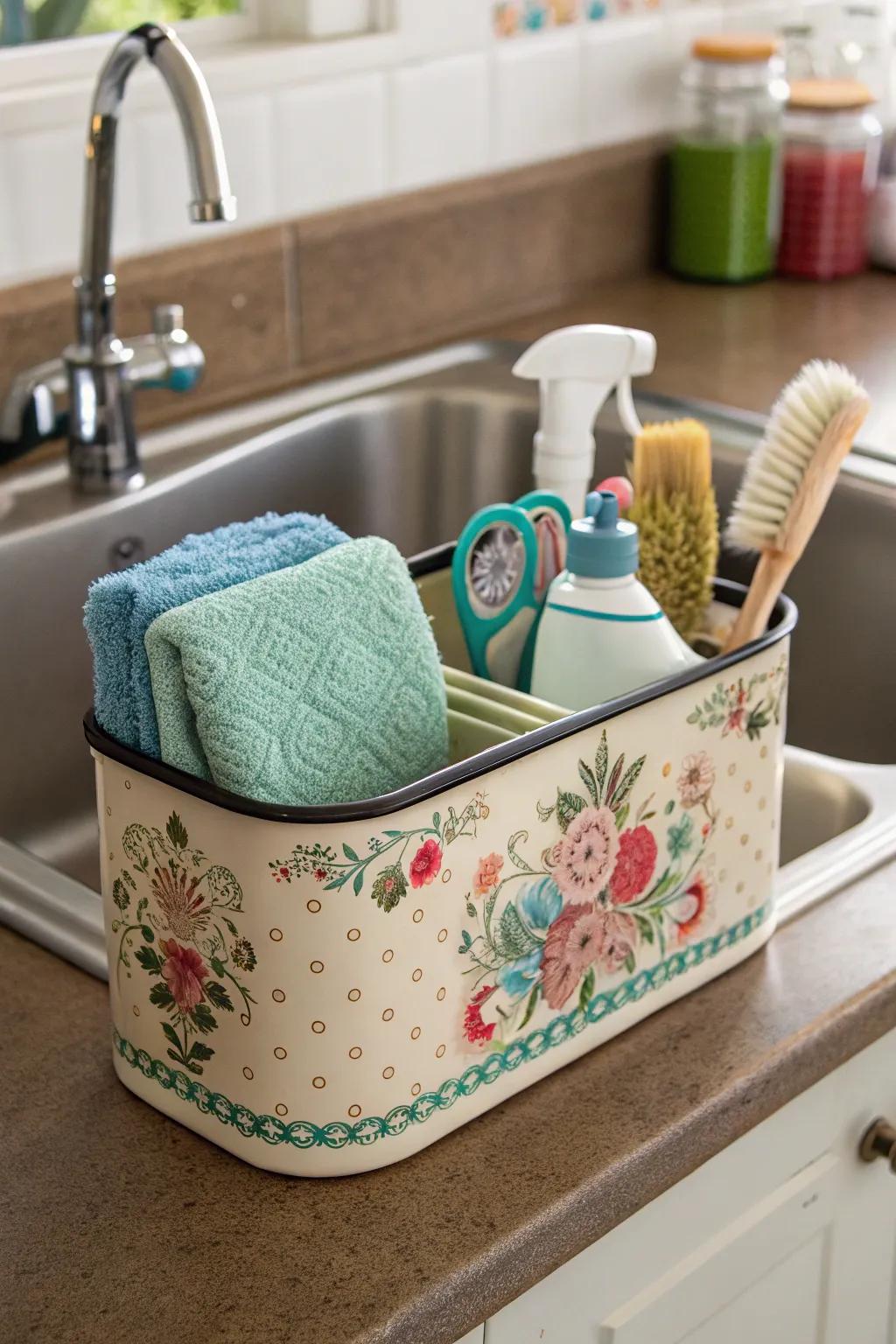 Inject vintage charm into your kitchen through a ceramic container.