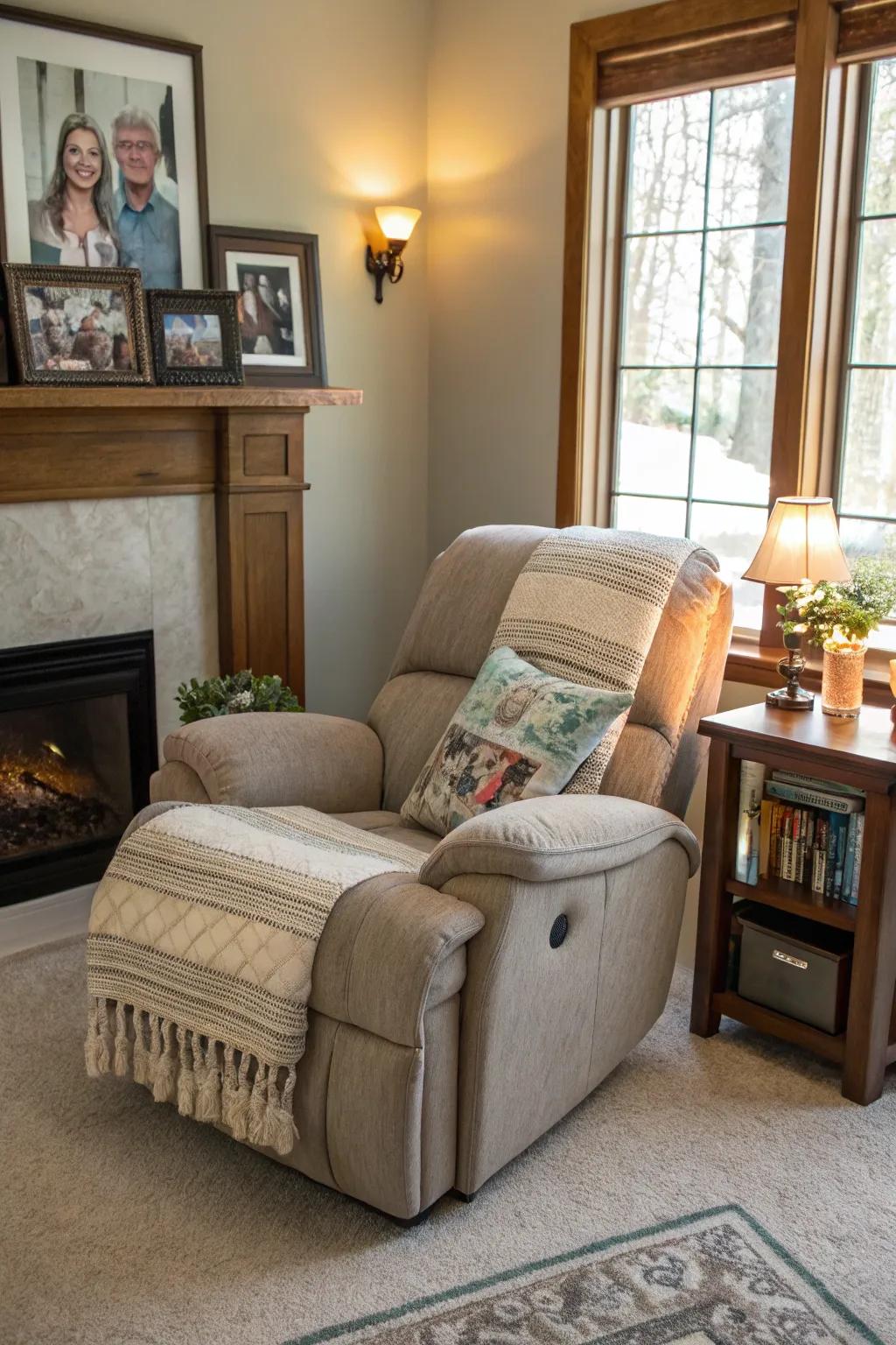 A personal touch with decor details that make the area feel like home.