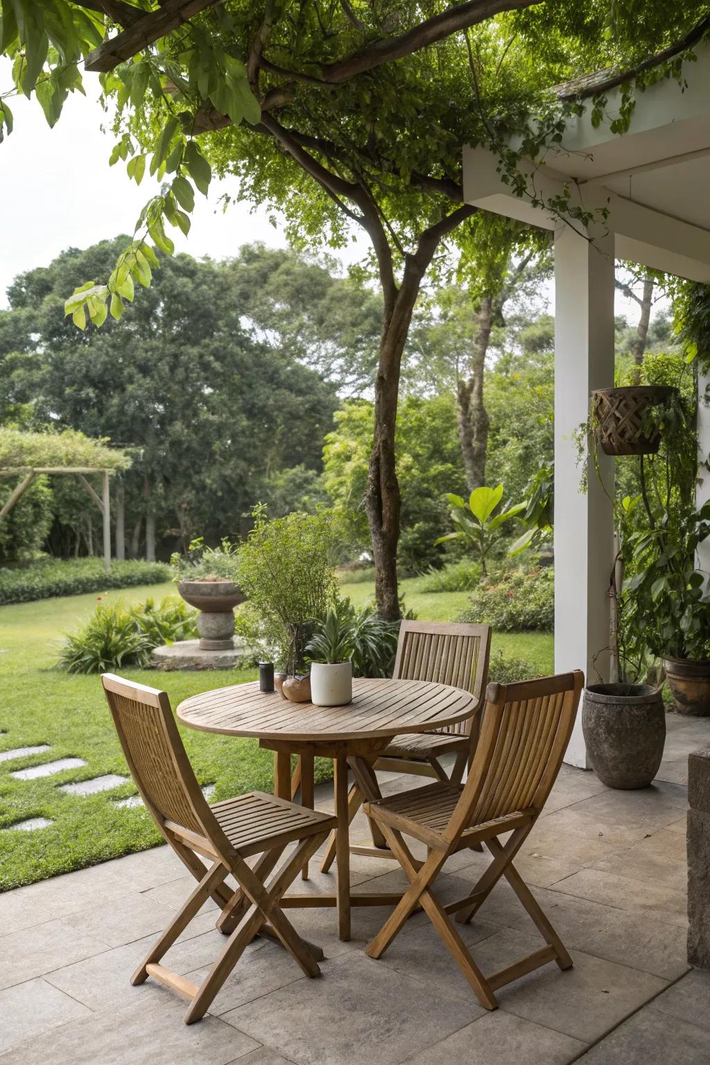 Eco-friendly furniture merges style with sustainability.