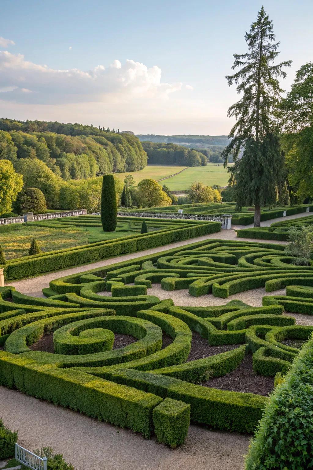 An artistic pattern labyrinth that captivates with its unique design.