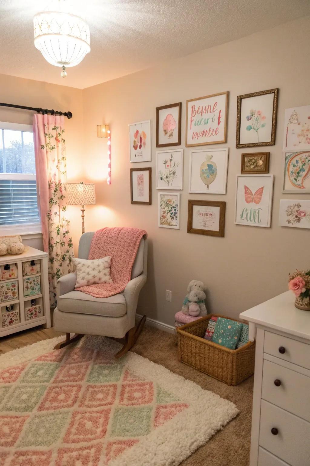 Personal accents make the baby’s room uniquely inviting.