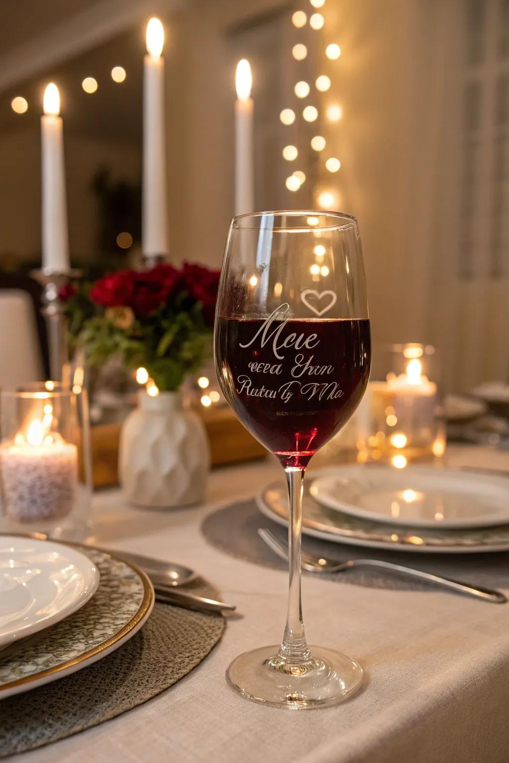 Engraved memories make your wine glass a treasured keepsake.