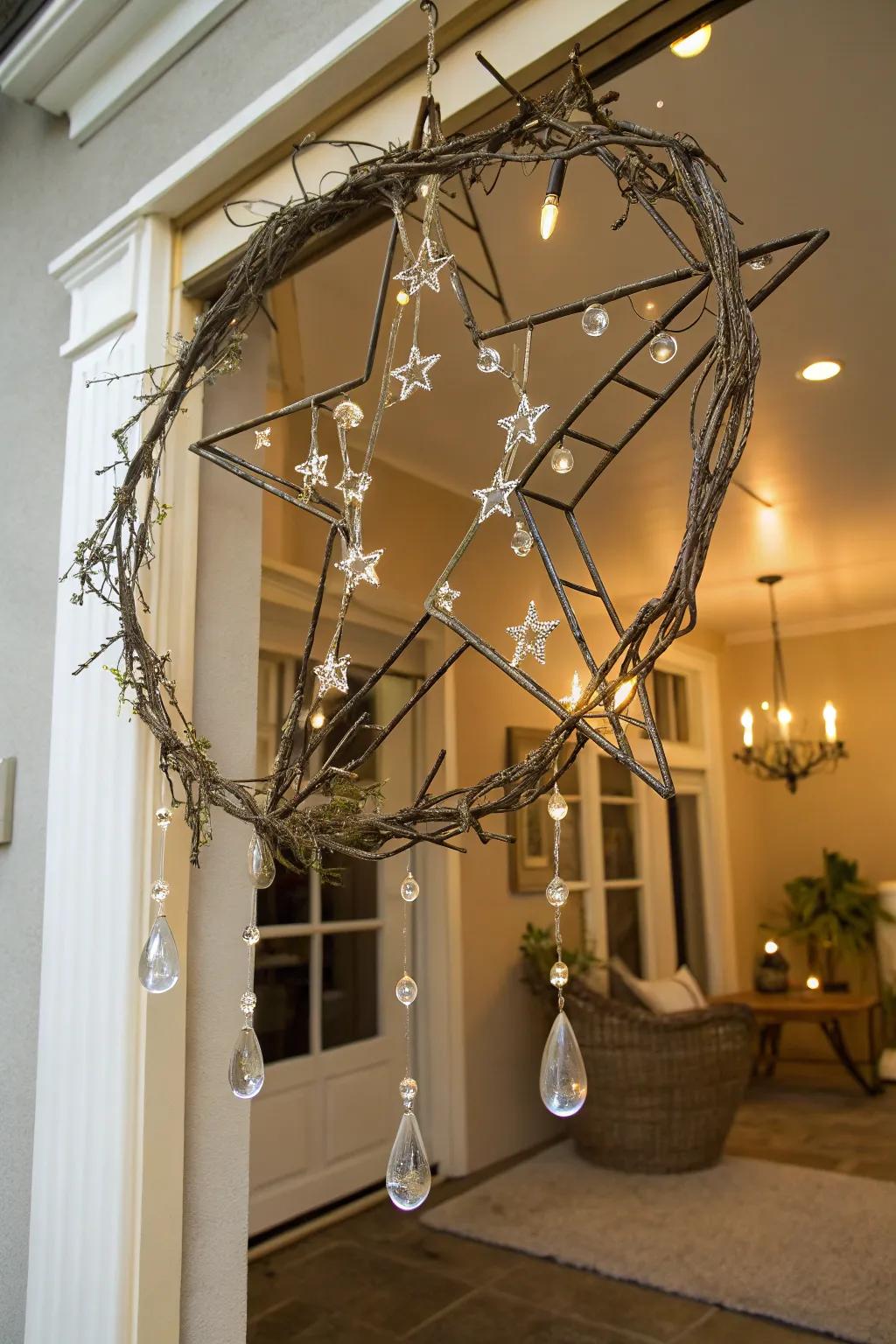An enchanting crystal star garland to amaze and delight.