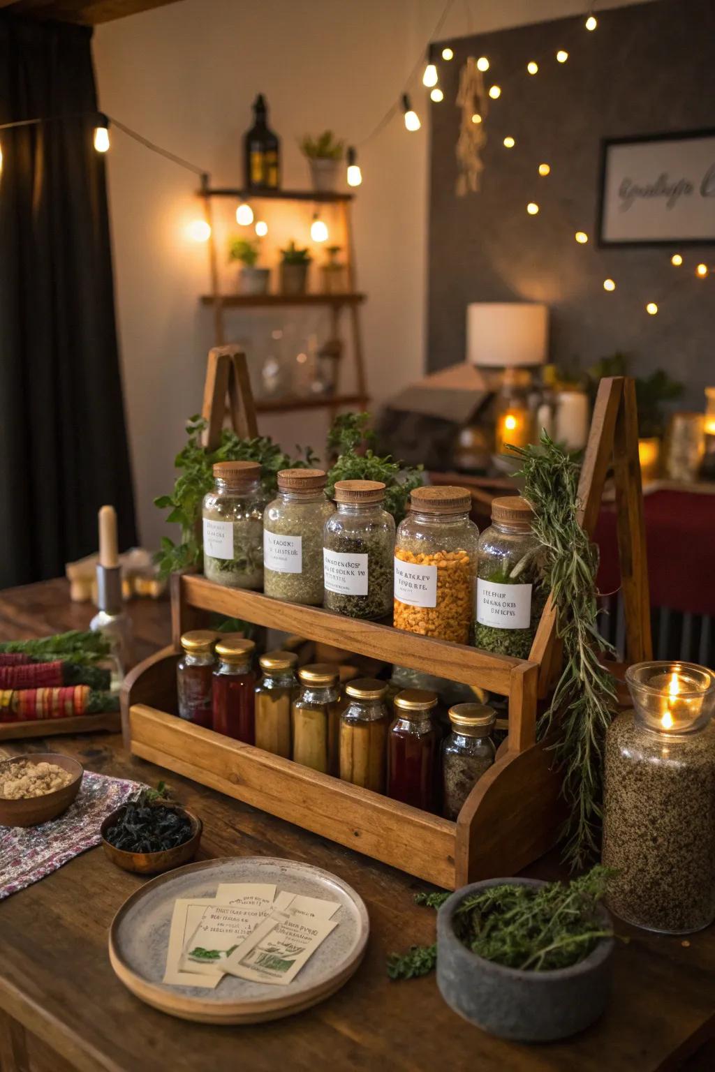 Blend magic with a bespoke elixir station.