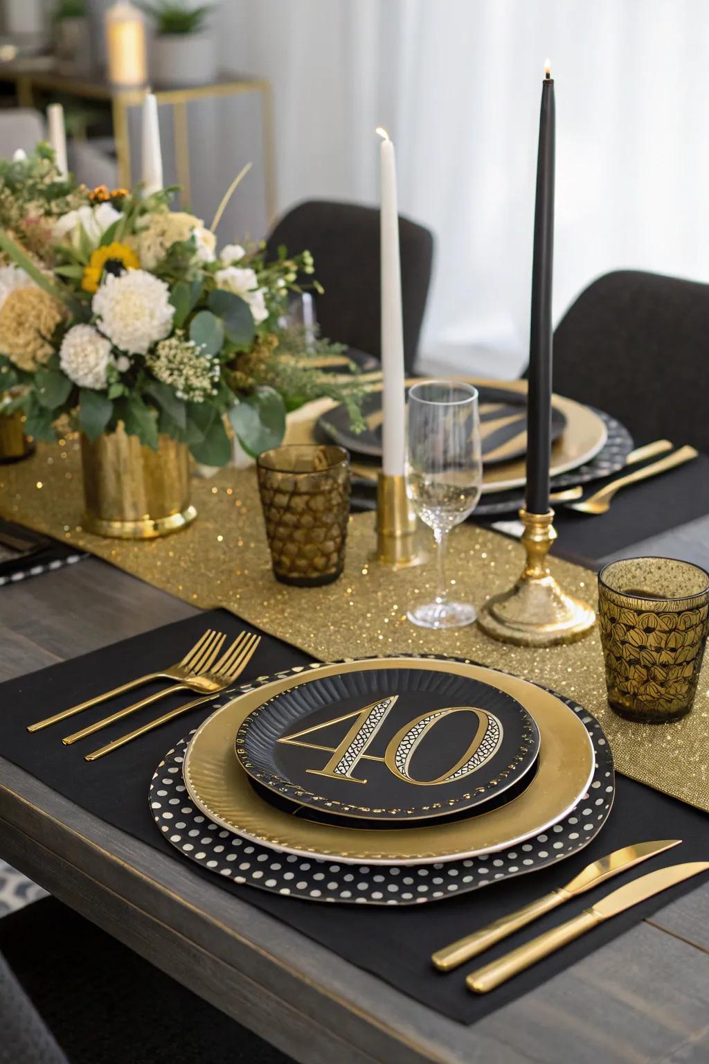 A lavish color scheme for an unforgettable party.