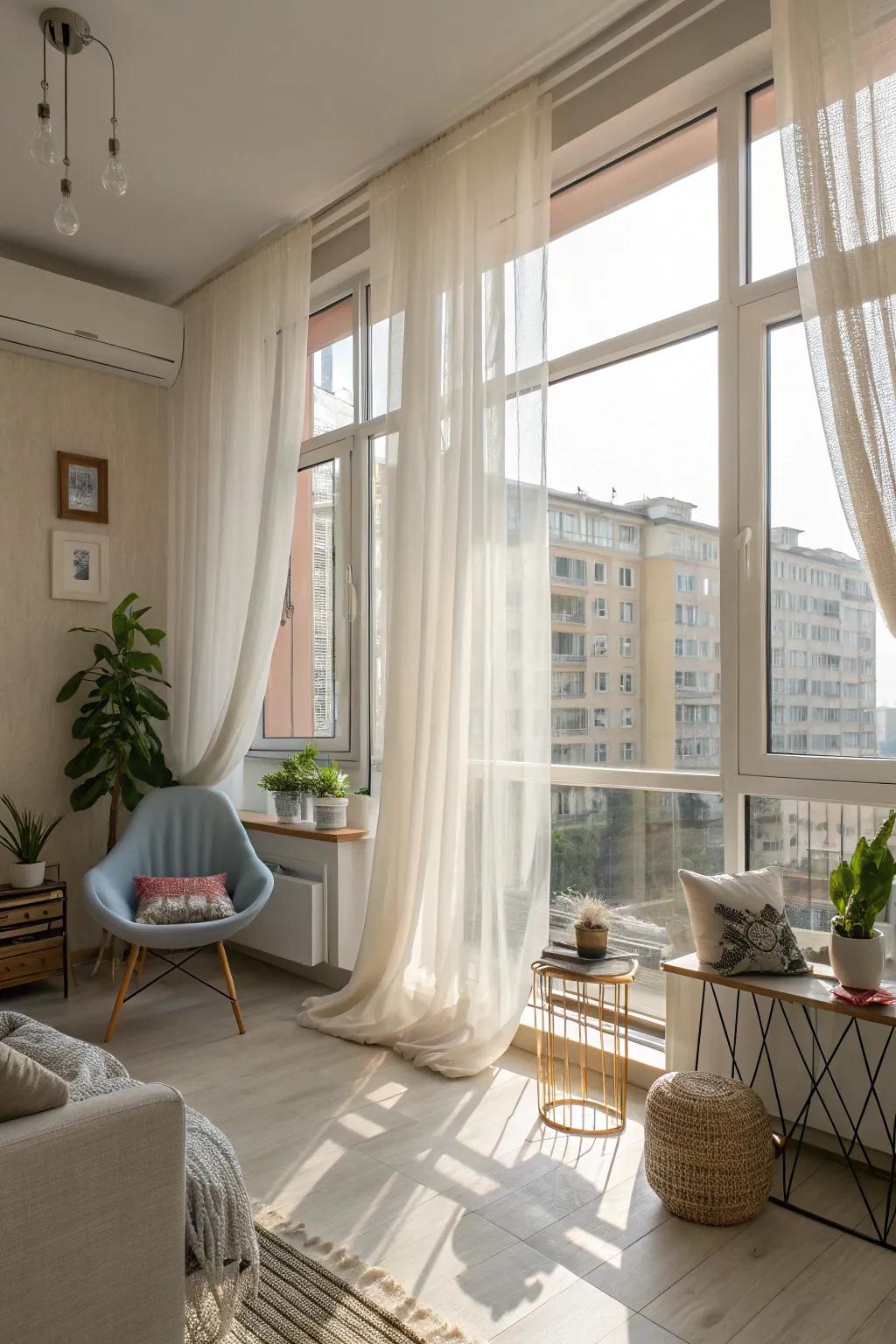 Allow sunlight to enhance your studio's vibe and openness.