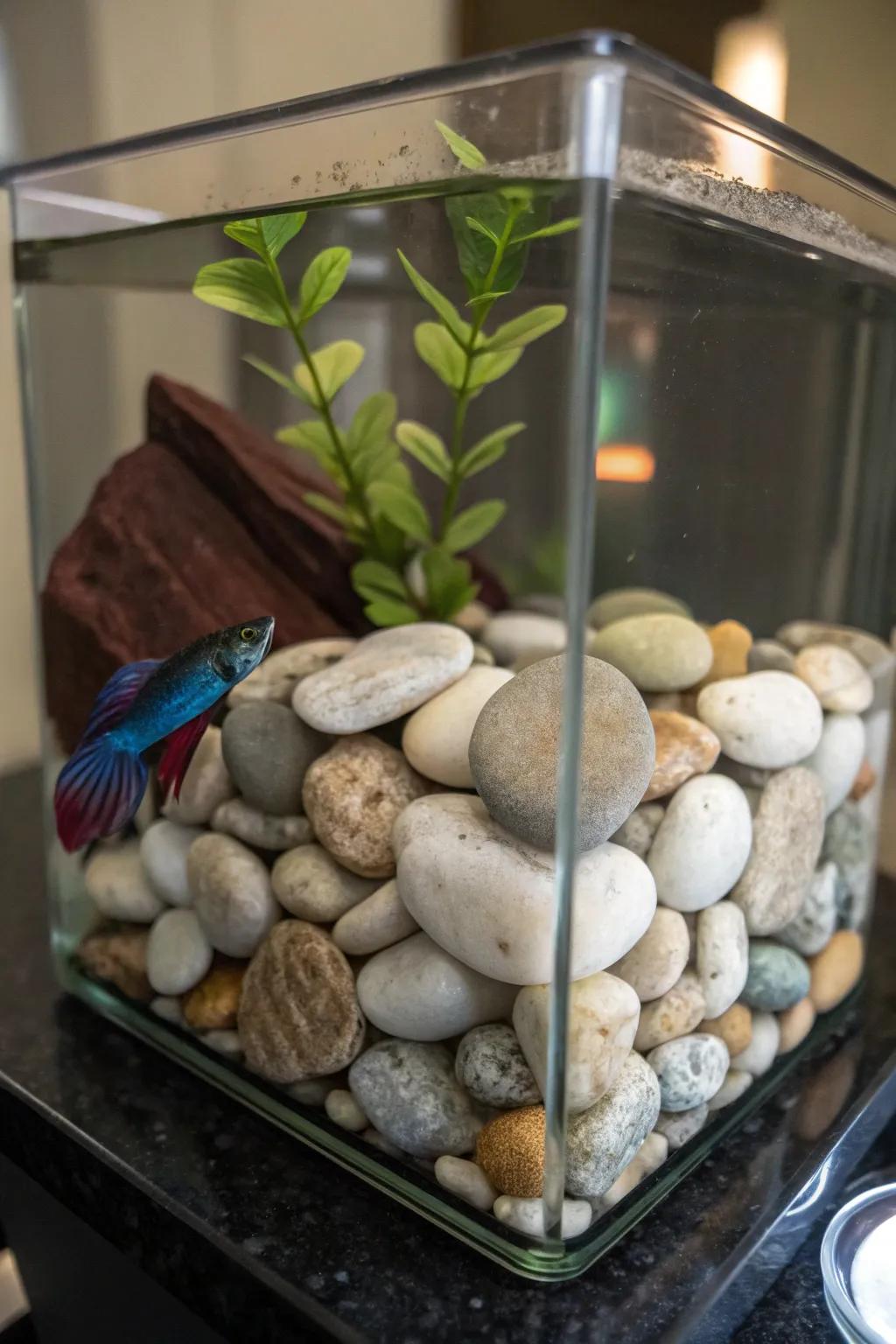 Make a stony escape with natural rocks for a cozy hideaway.