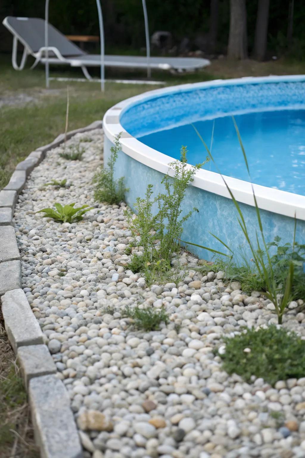 Grit boundaries deliver a polished, easy-care look.