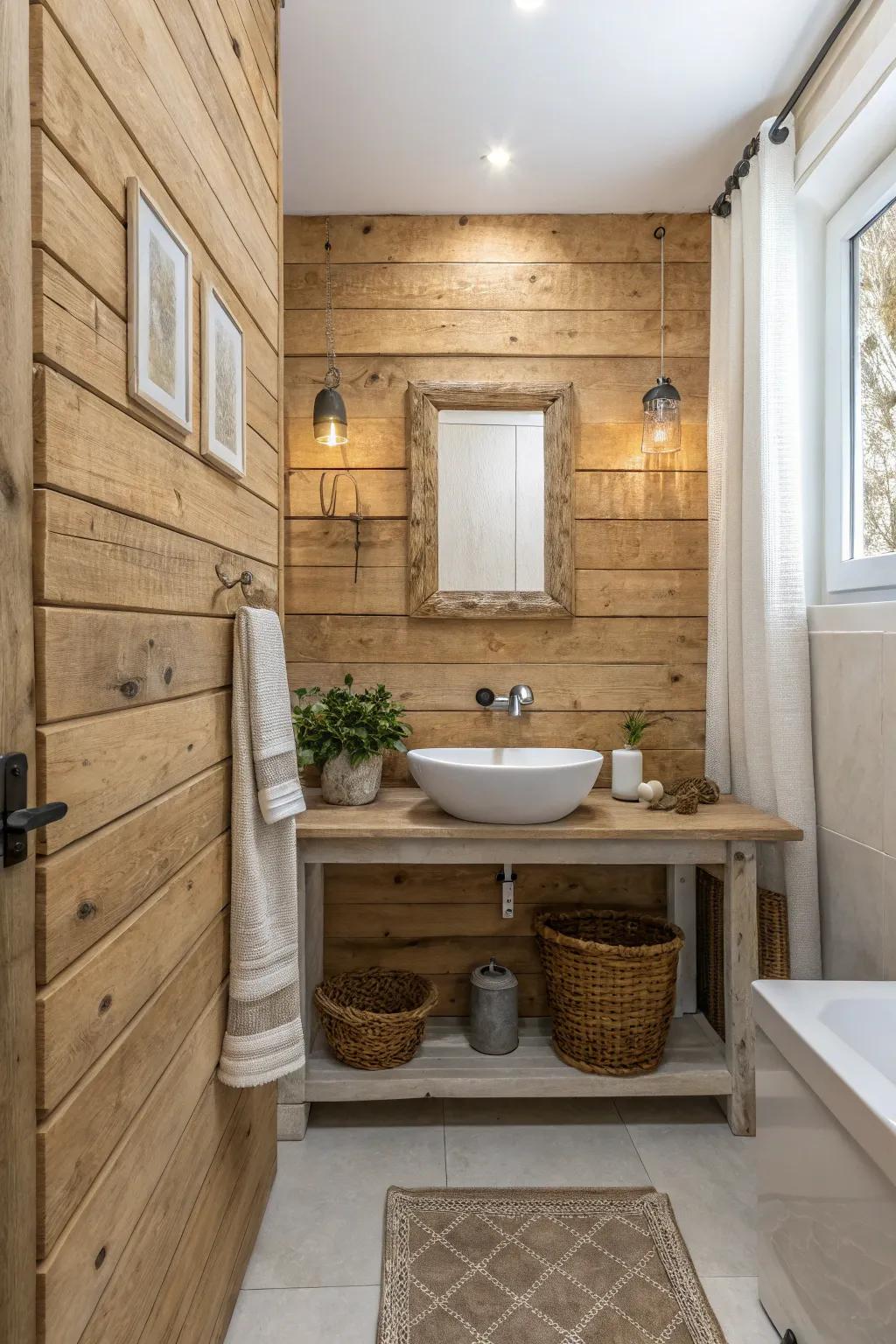 Original wood panels introduce warmth and natural allure.