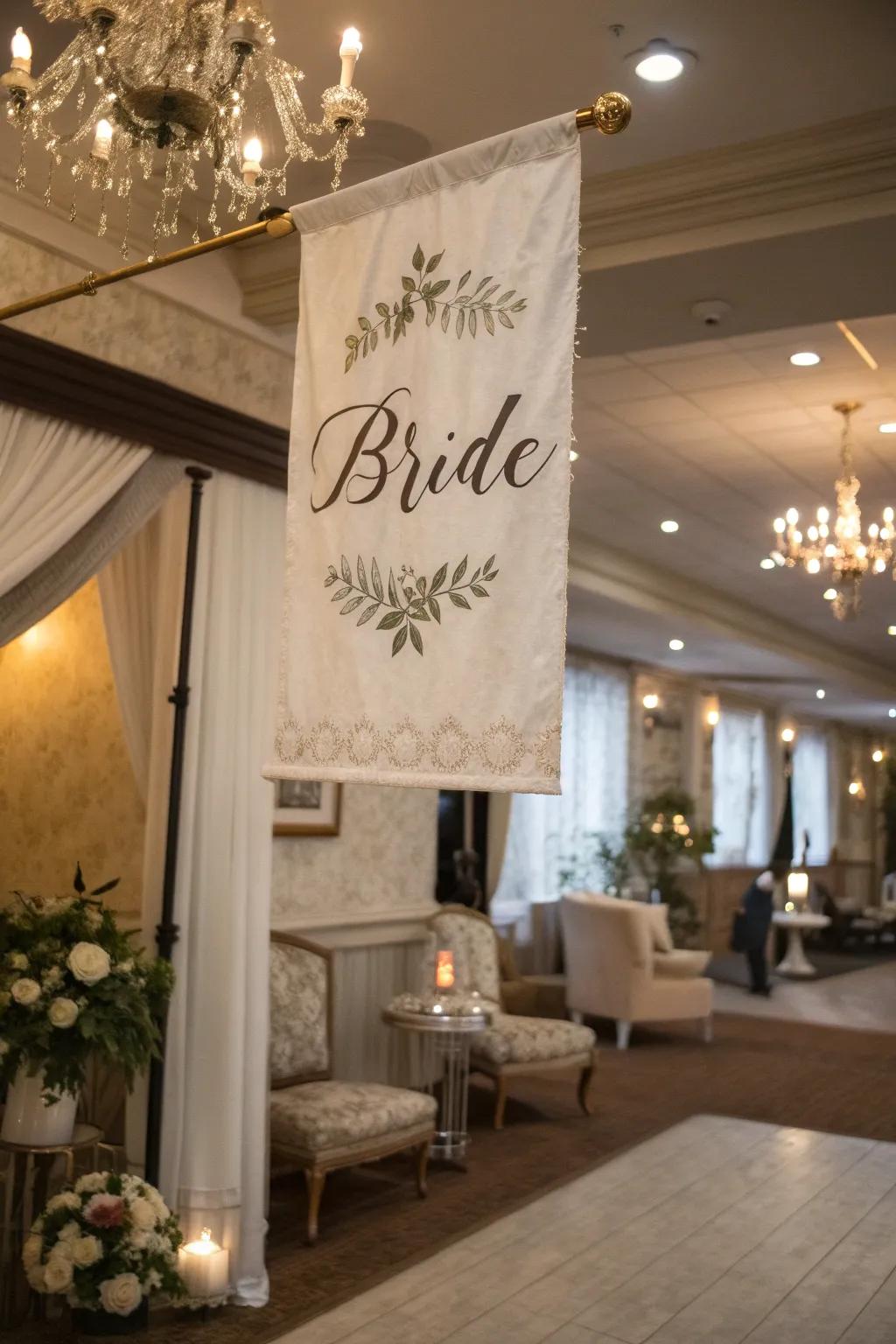 Customized banners give meaning to the decorations.