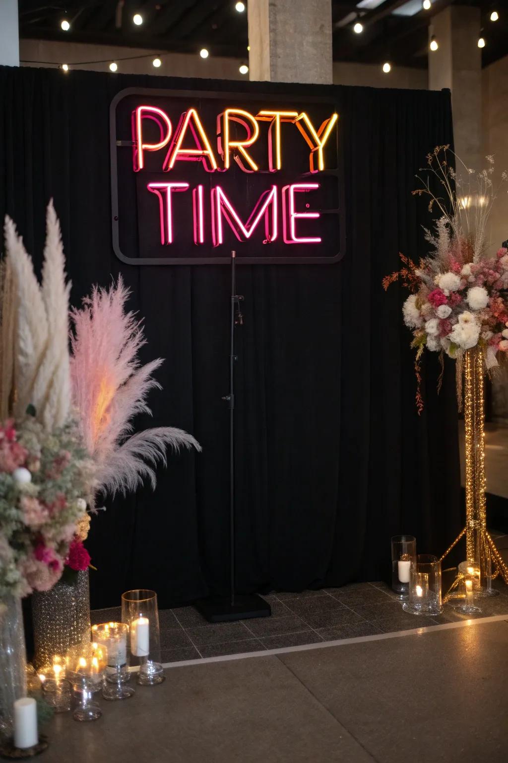 Brighten up your event with a captivating radiant illumination backdrop.