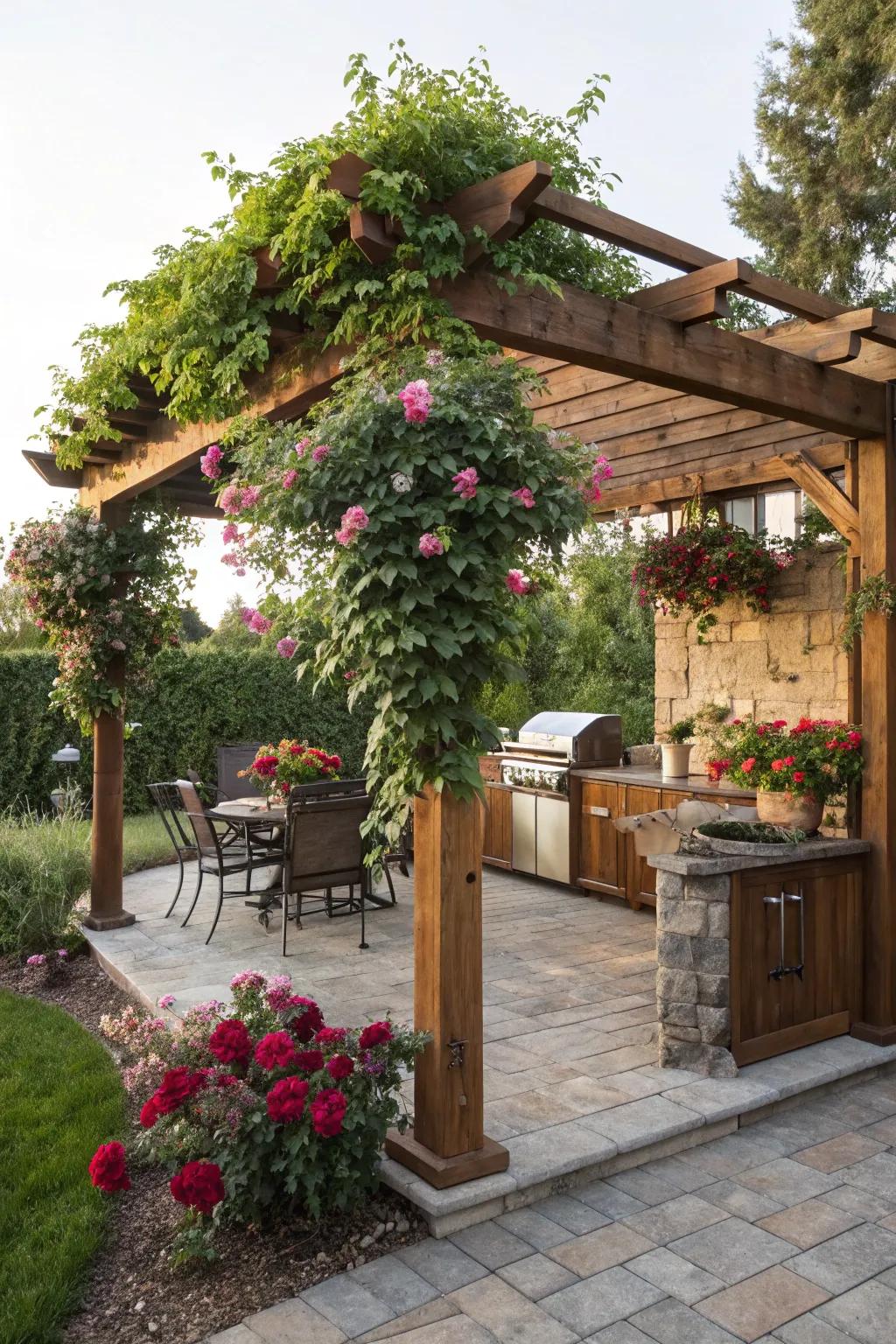 Trellises deliver both shade and style.
