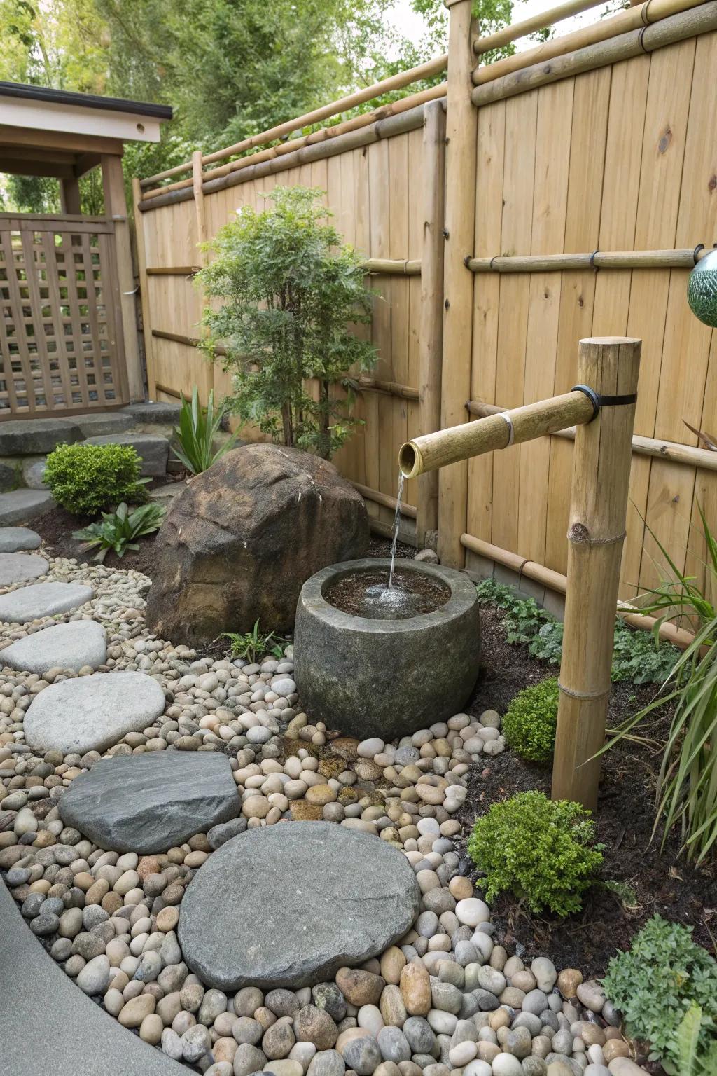 A contemplative Japanese stone garden for serene reflection.