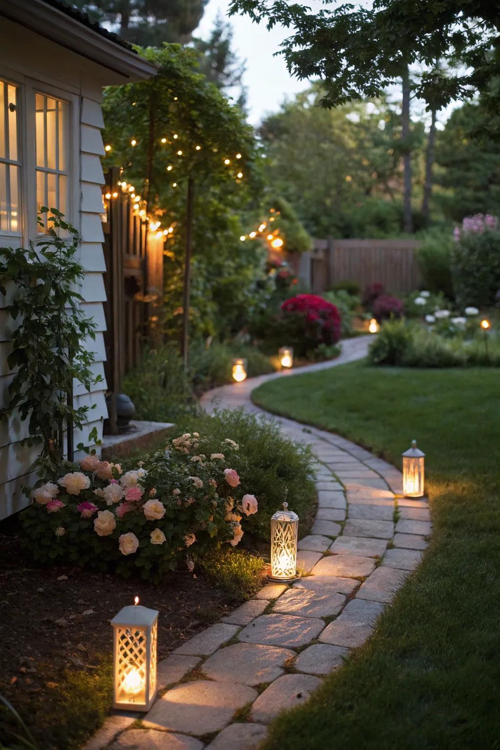 Pathway lighting adds both safety and style to your backyard.