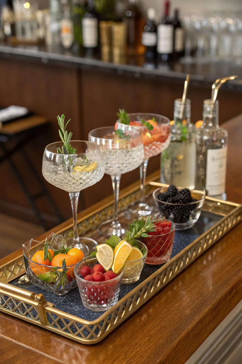 Ornamental surfaces maintain your bar aesthetically pleasing and orderly.