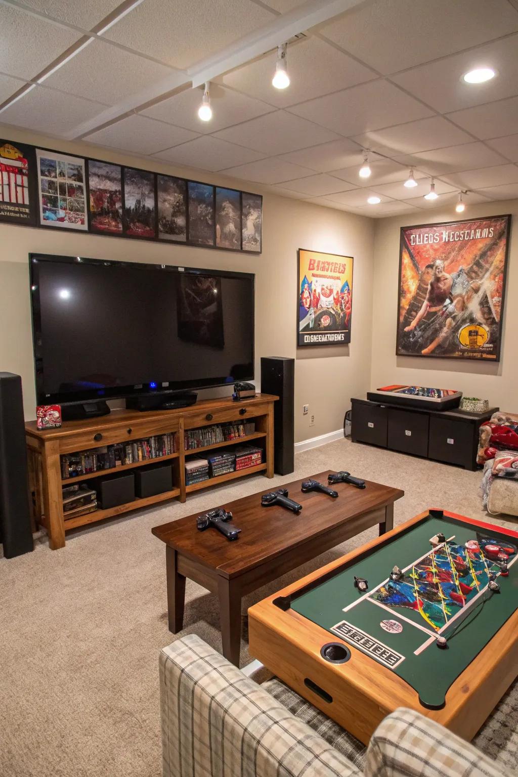 A fashionable entertainment hub for family and friends.