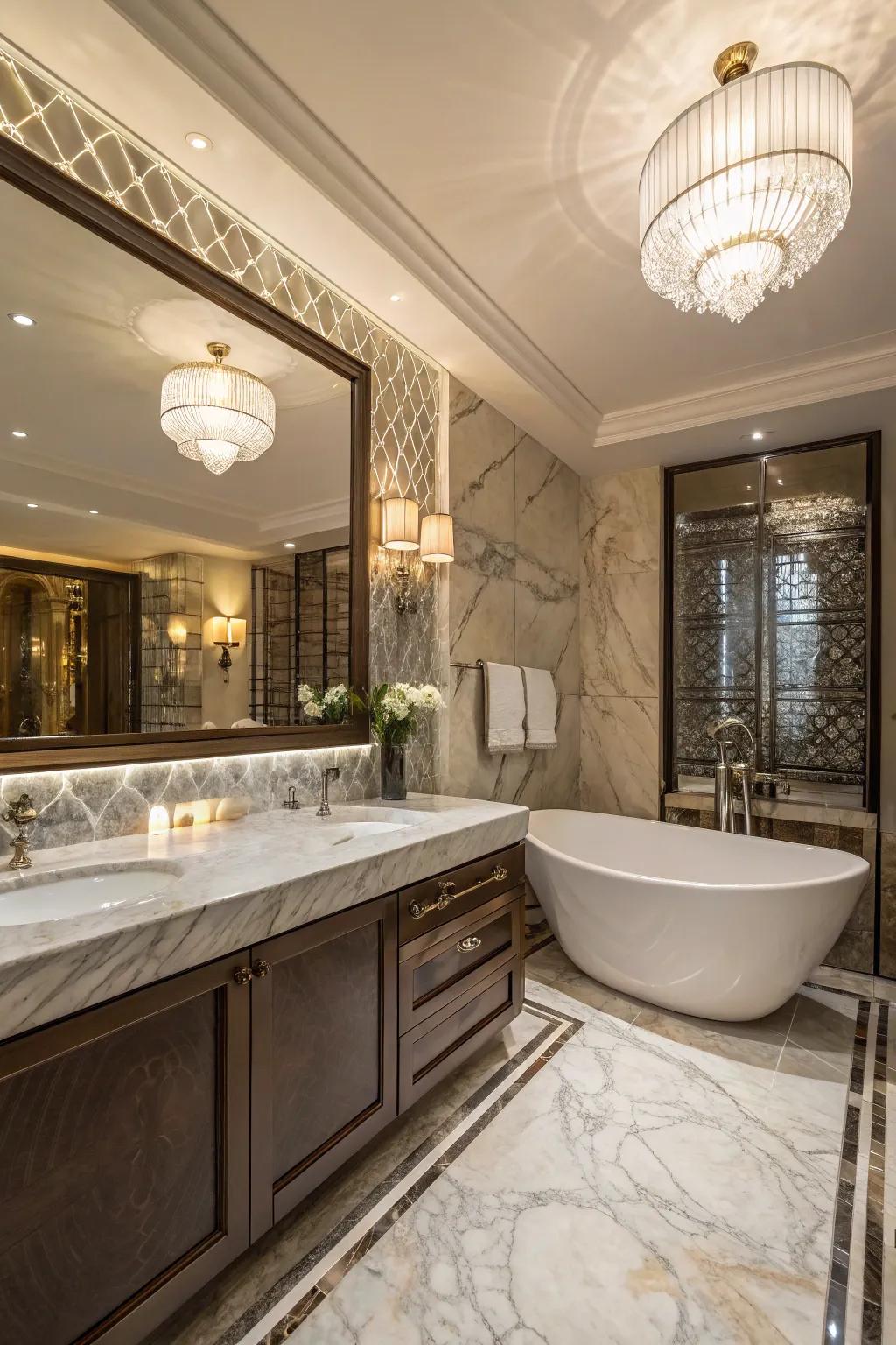 Alabaster countertops introduce a dash of luxury and refinement.