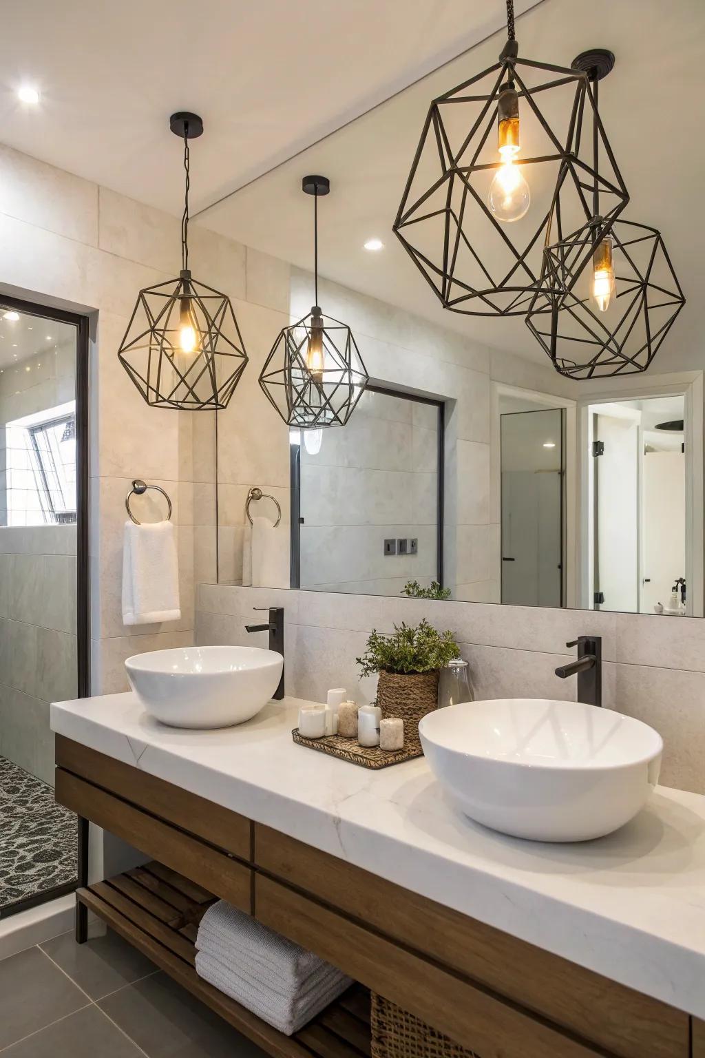 Contemporary fixtures featuring minimalist aesthetics for a fresh vibe.