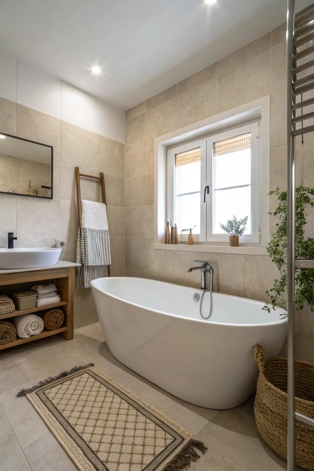 Find peace in a minimalist tub design.