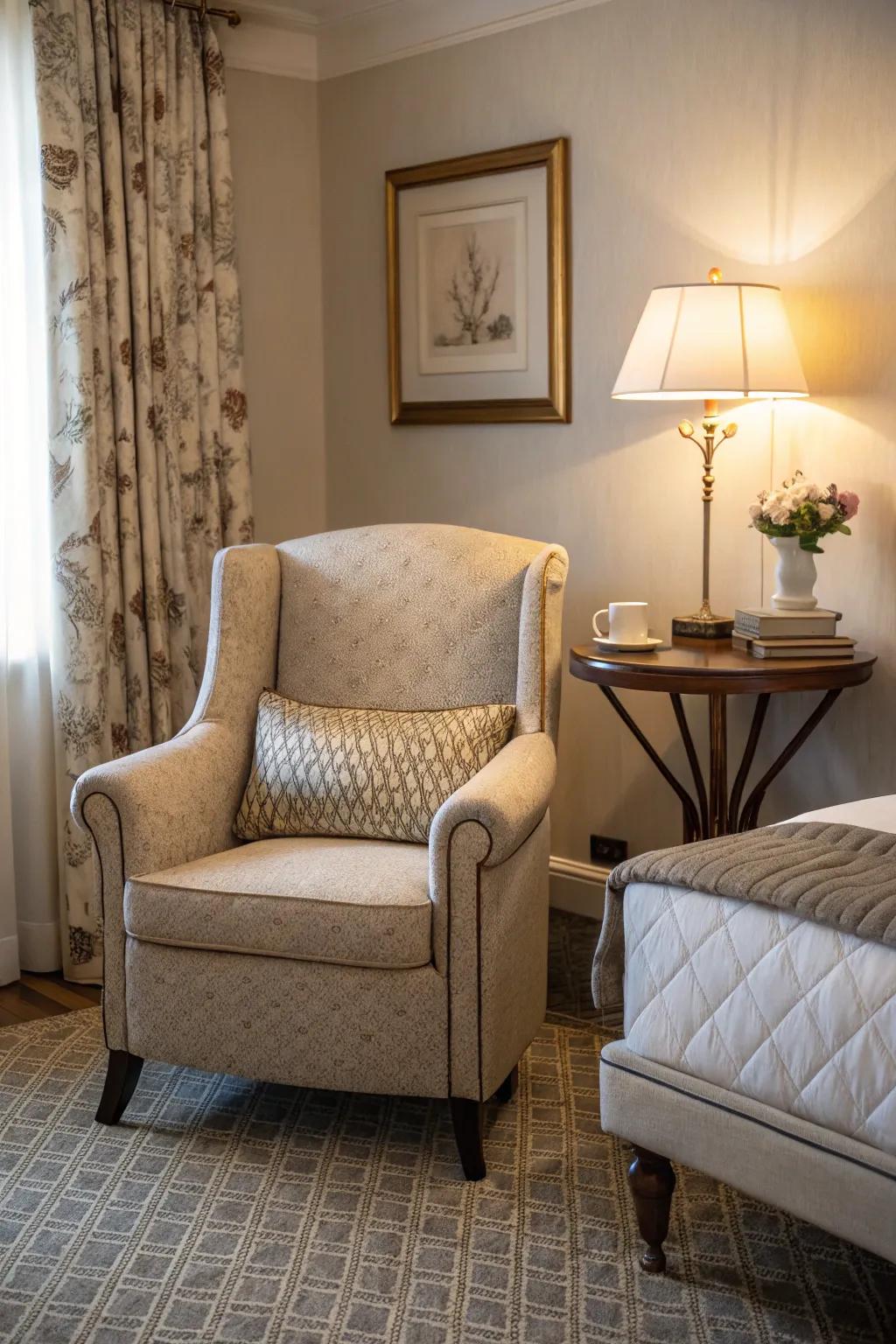 Padded armchairs merge comfort and style into a single furniture piece.