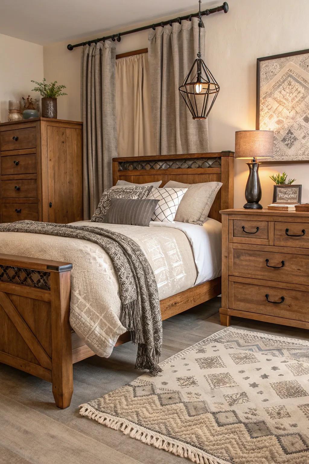 Diverse textures give dimension and interest to any bedroom's design.