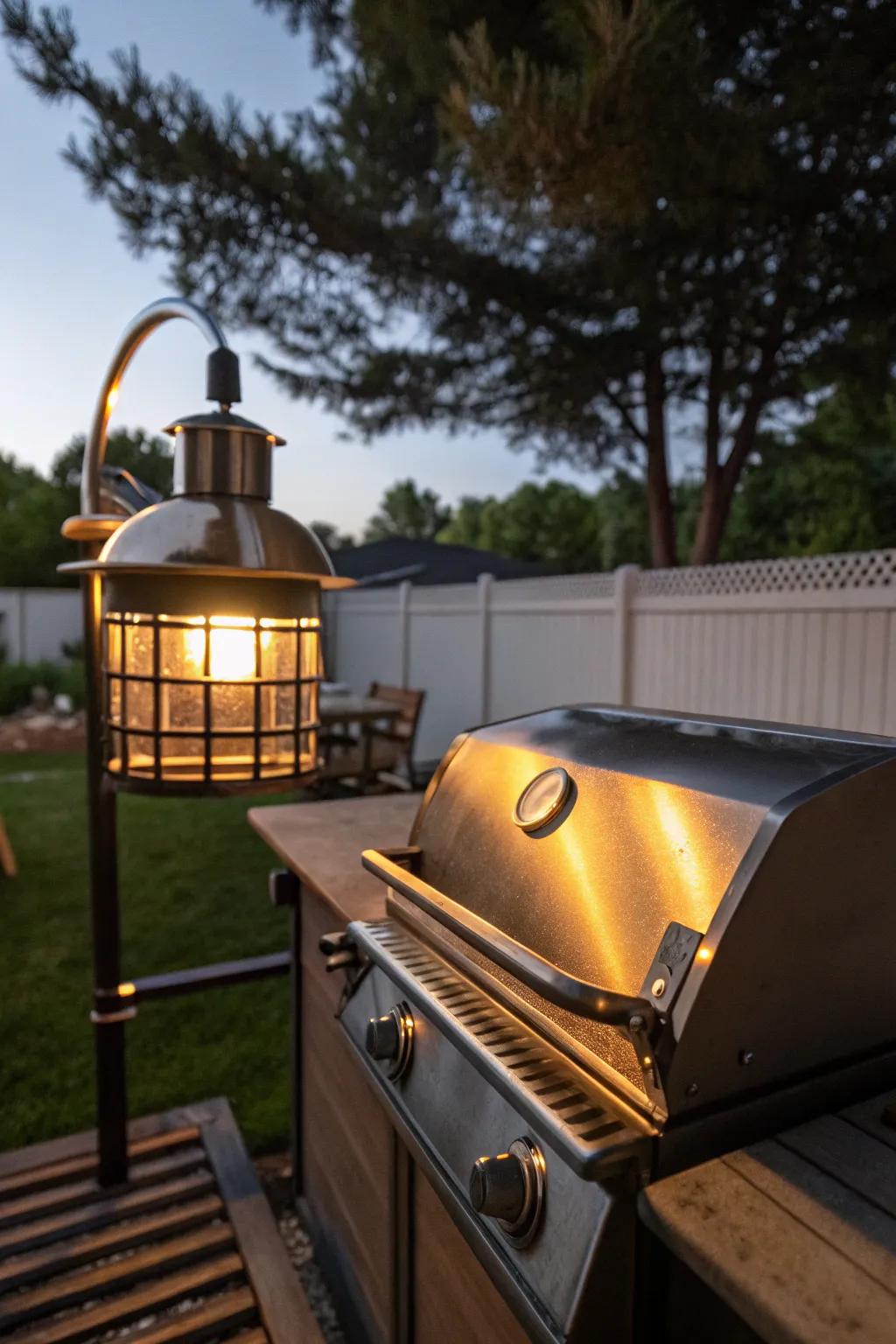 Magnetic grill lamps provide easy and adaptable setup choices.